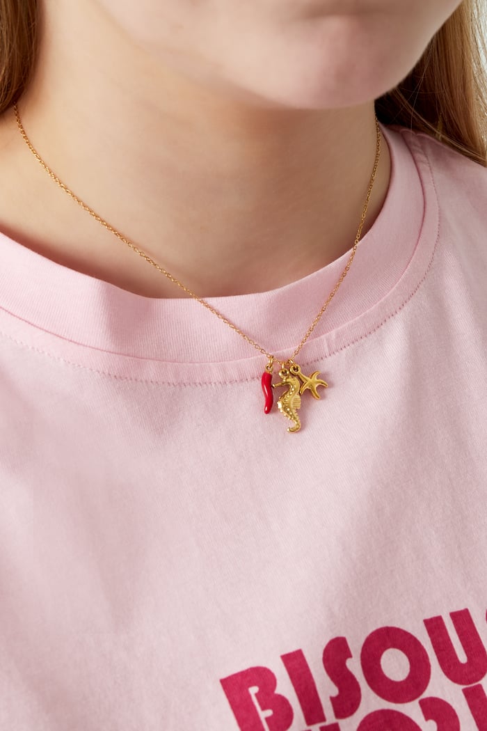 Edelstahl Kette Hot Seepferdchen