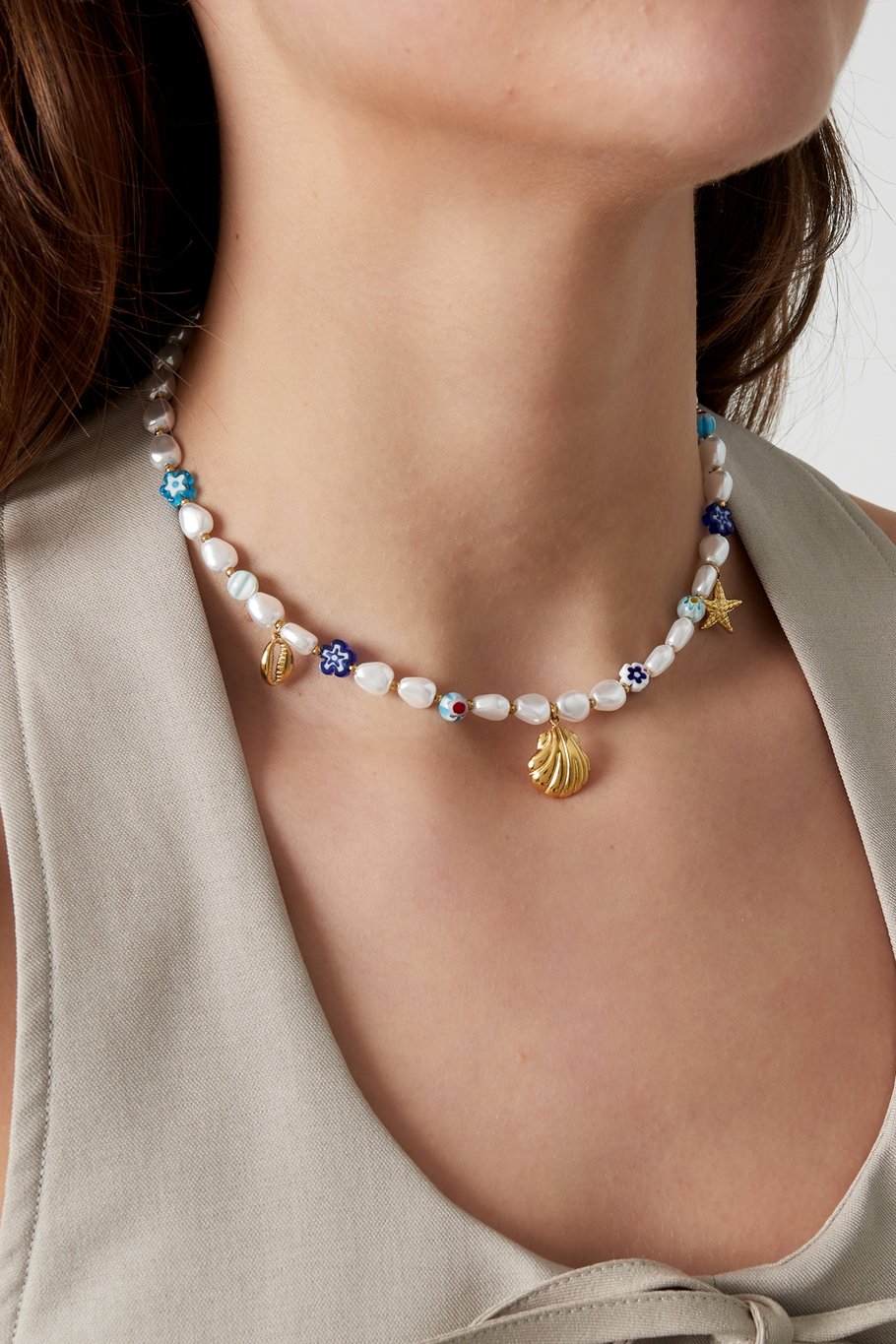 Edelstahl Kette Seapearls & Beach