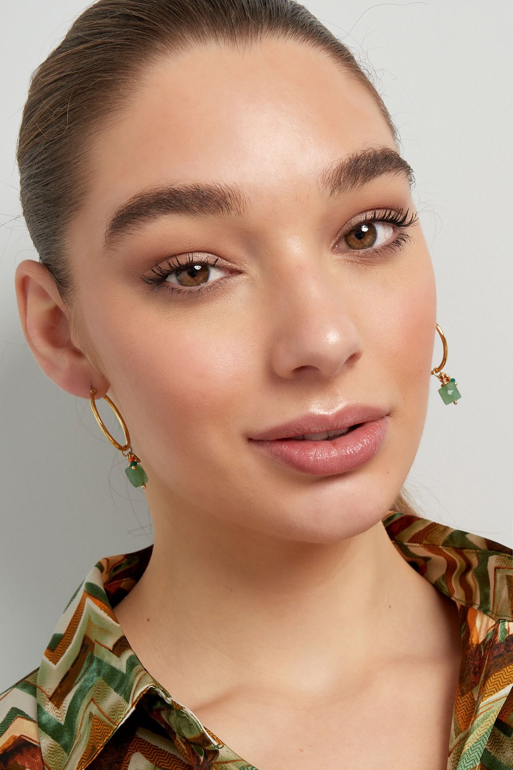 Edelstahl Ohrringe Matcha Creole