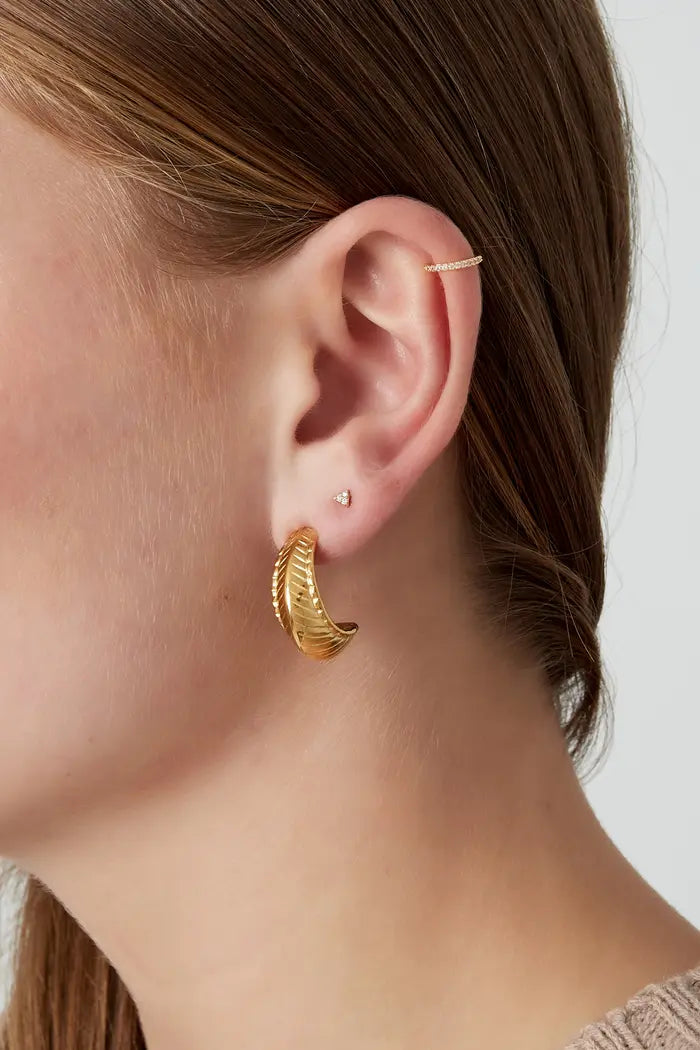 Earcuff Gold mit Steinen