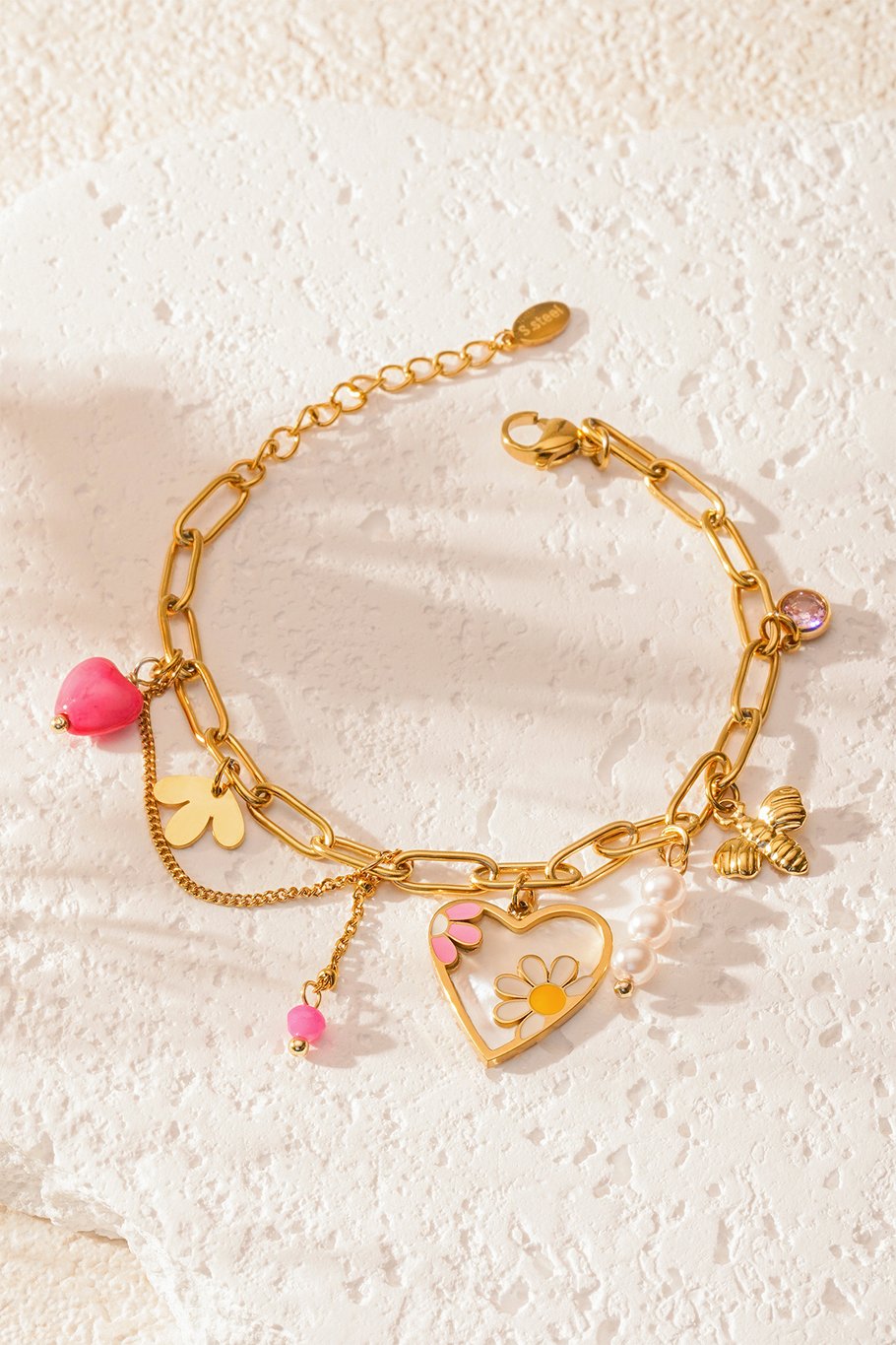 Edelstahl Kette Flower Blossom