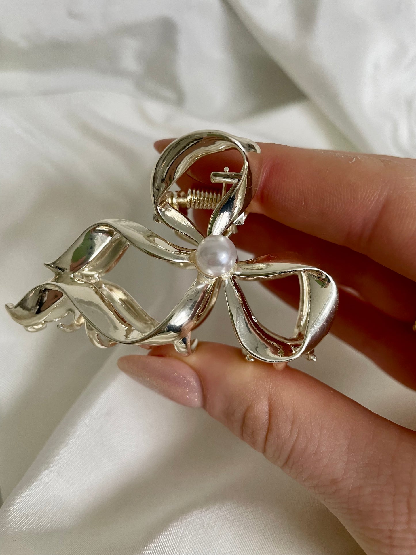 Haarspange Mini Schleife Gold