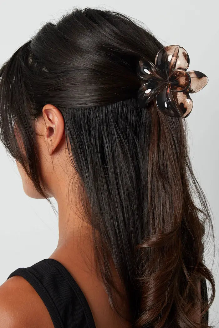 Blumen Haarspange Braun Leo Herbst Groß