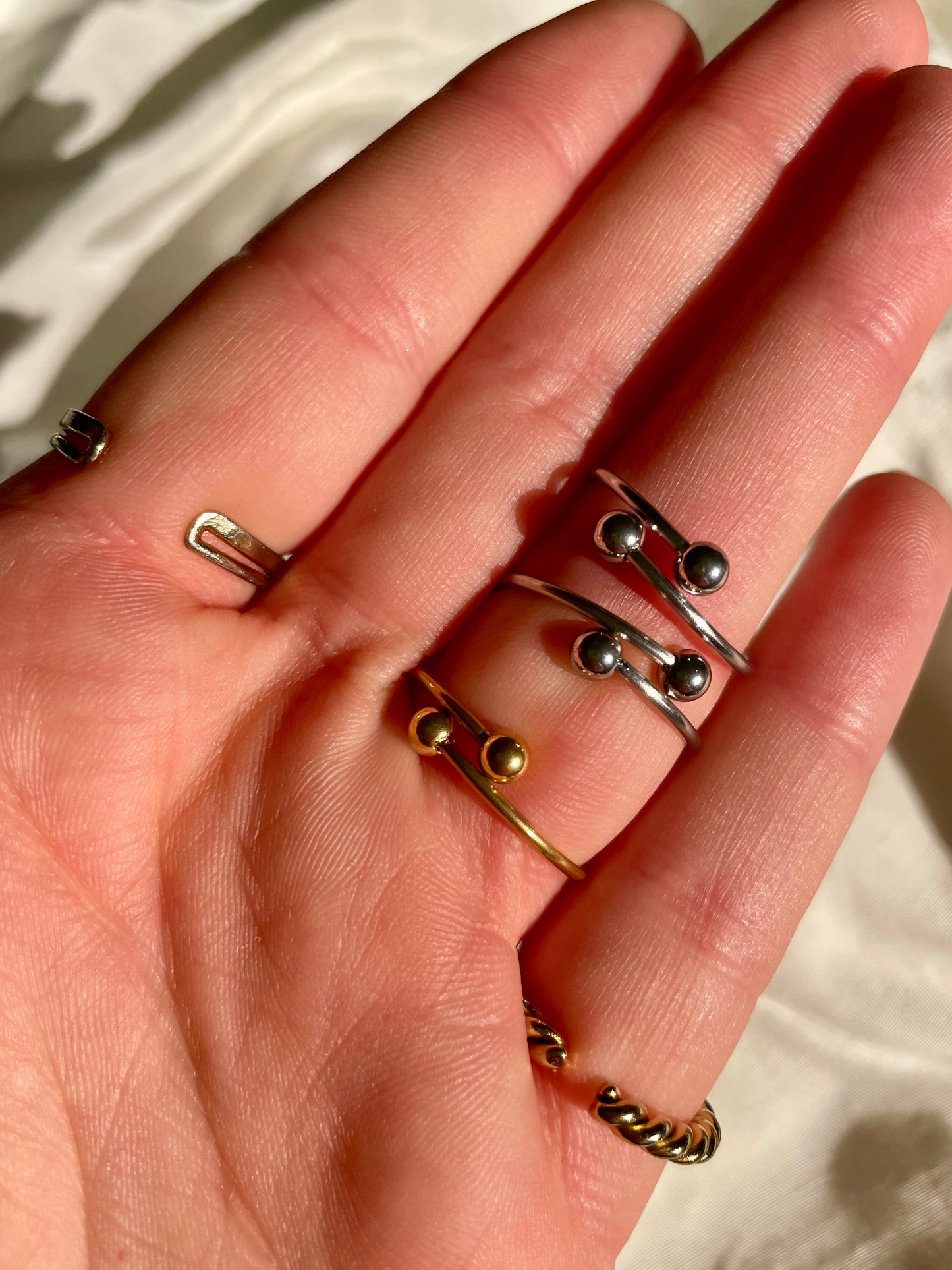 Edelstahl Ring Clovers