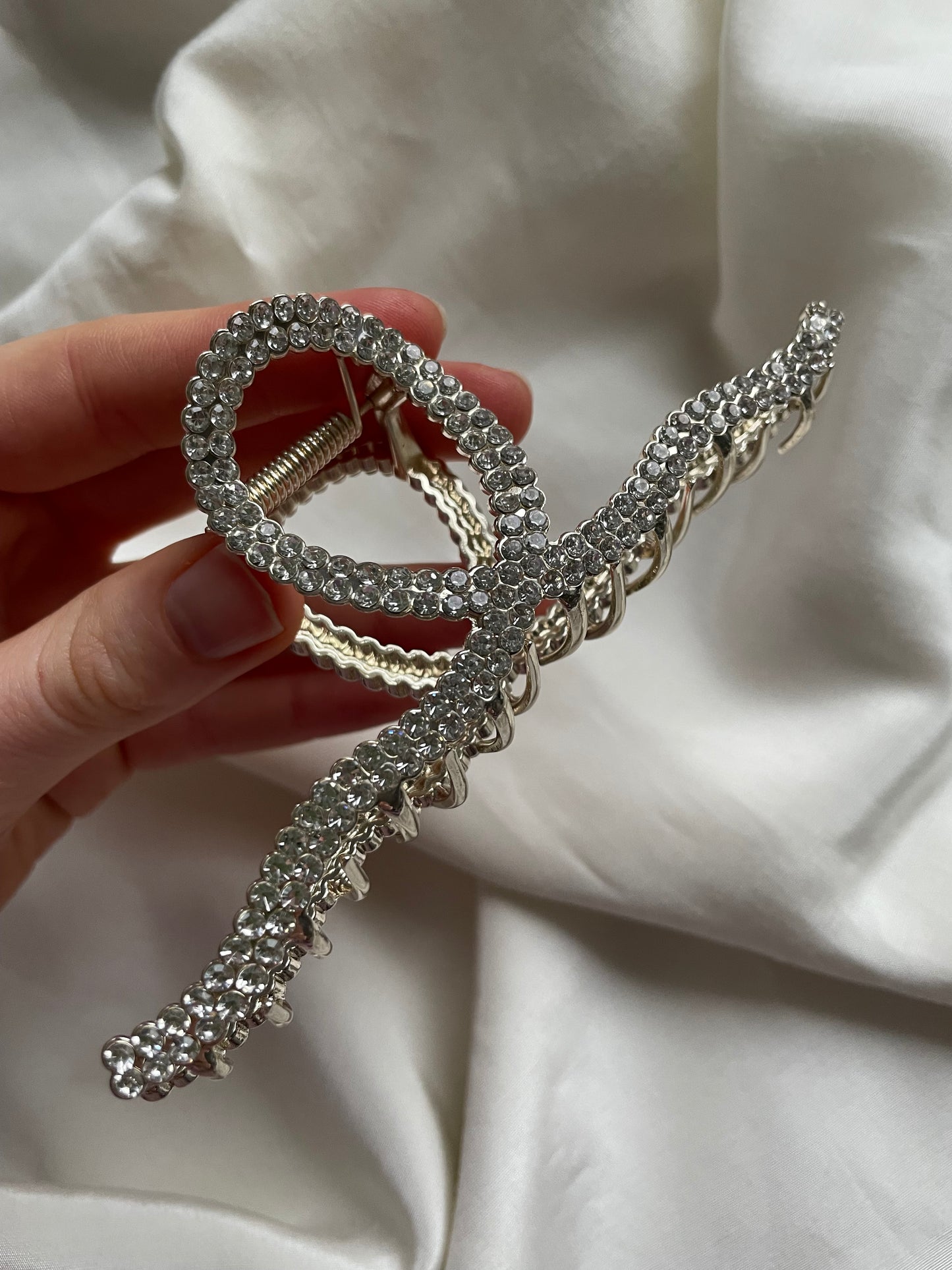 Haarspange Glitzer Metall
