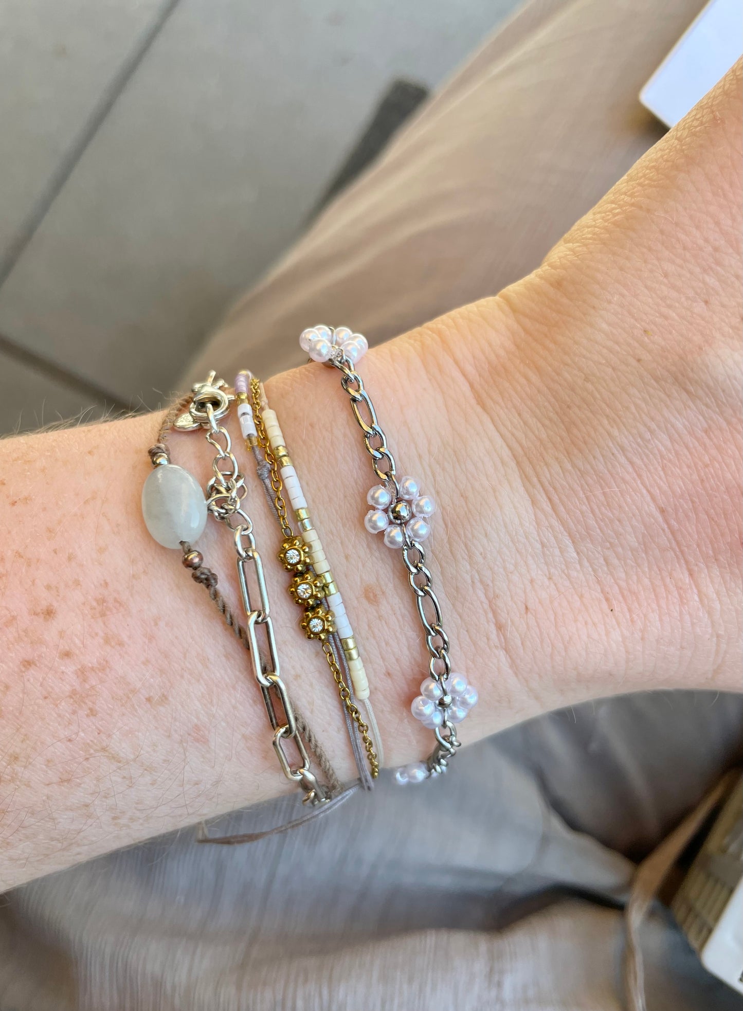 Edelstahl Armband Daisy small Chain
