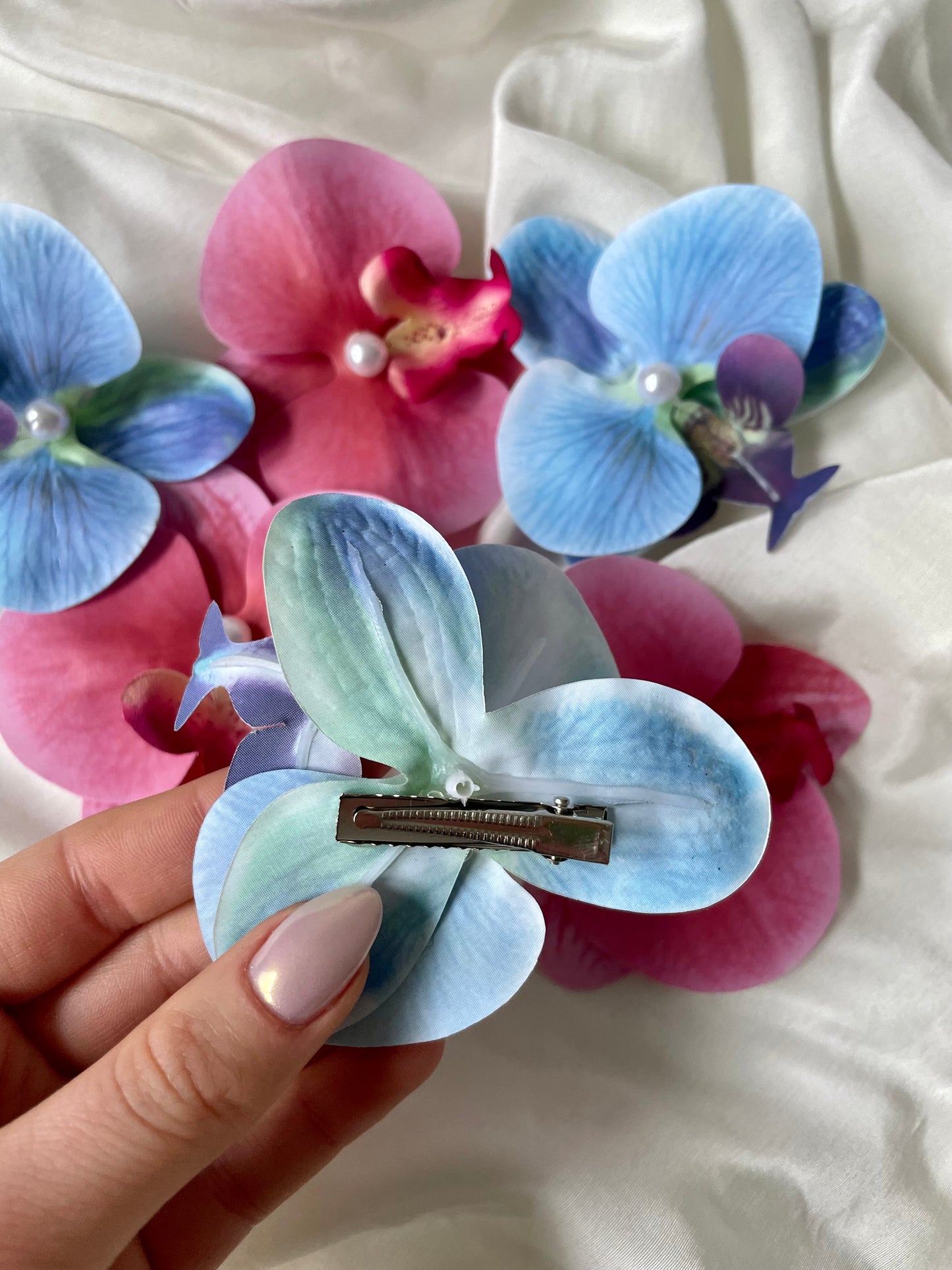 Blumen Haarspange Orchidee