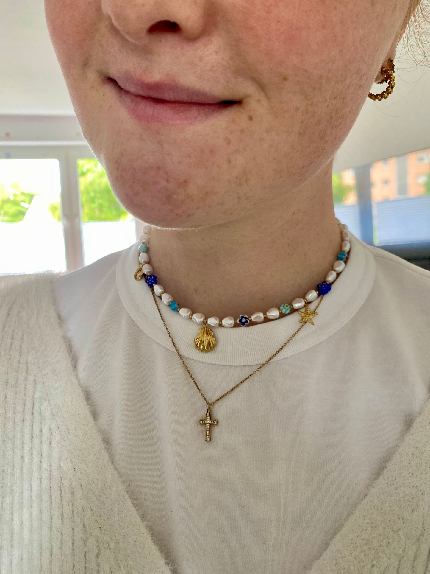 Edelstahl Kette Seapearls & Beach