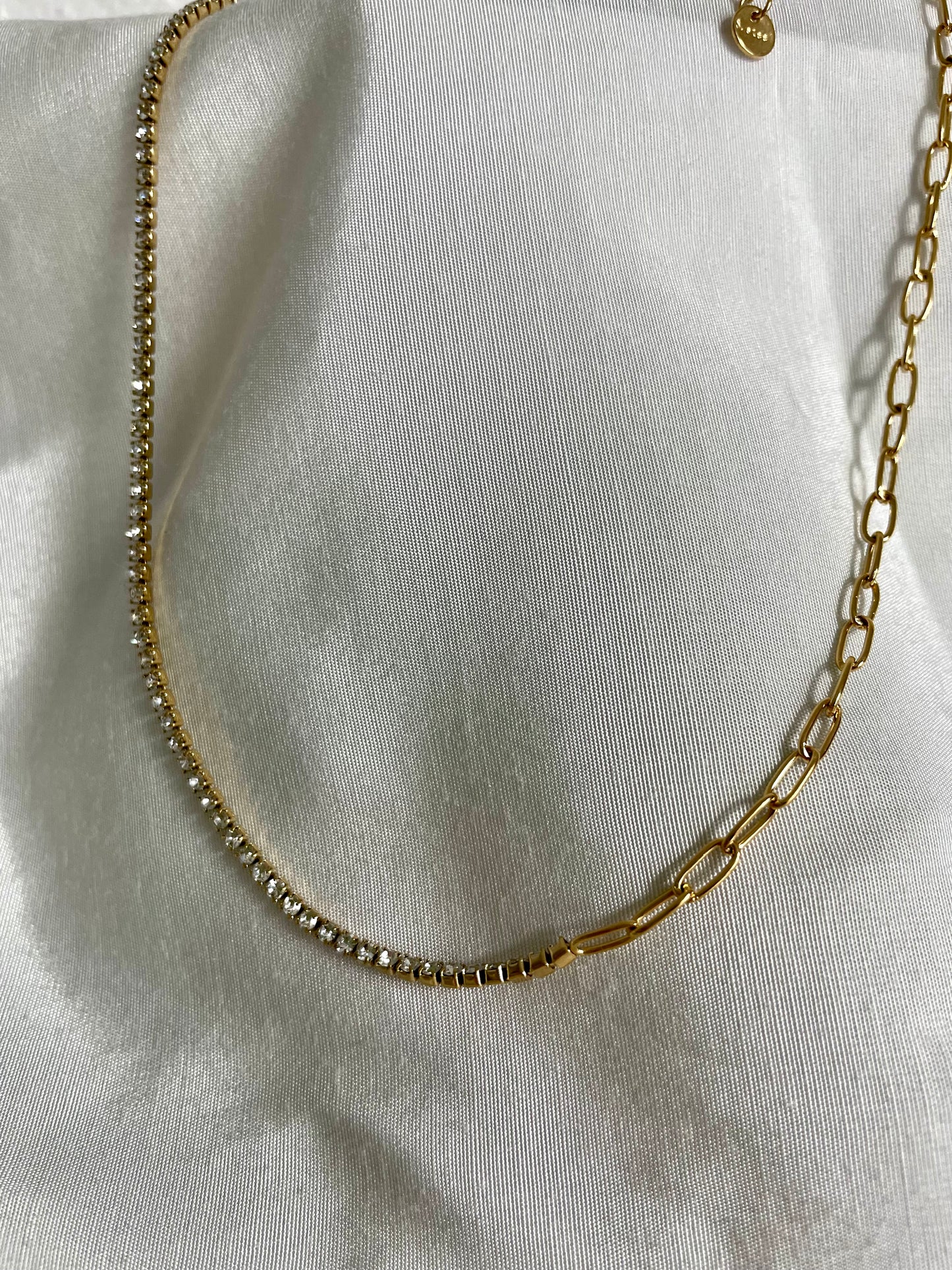 Edelstahl Kette Half Glitter
