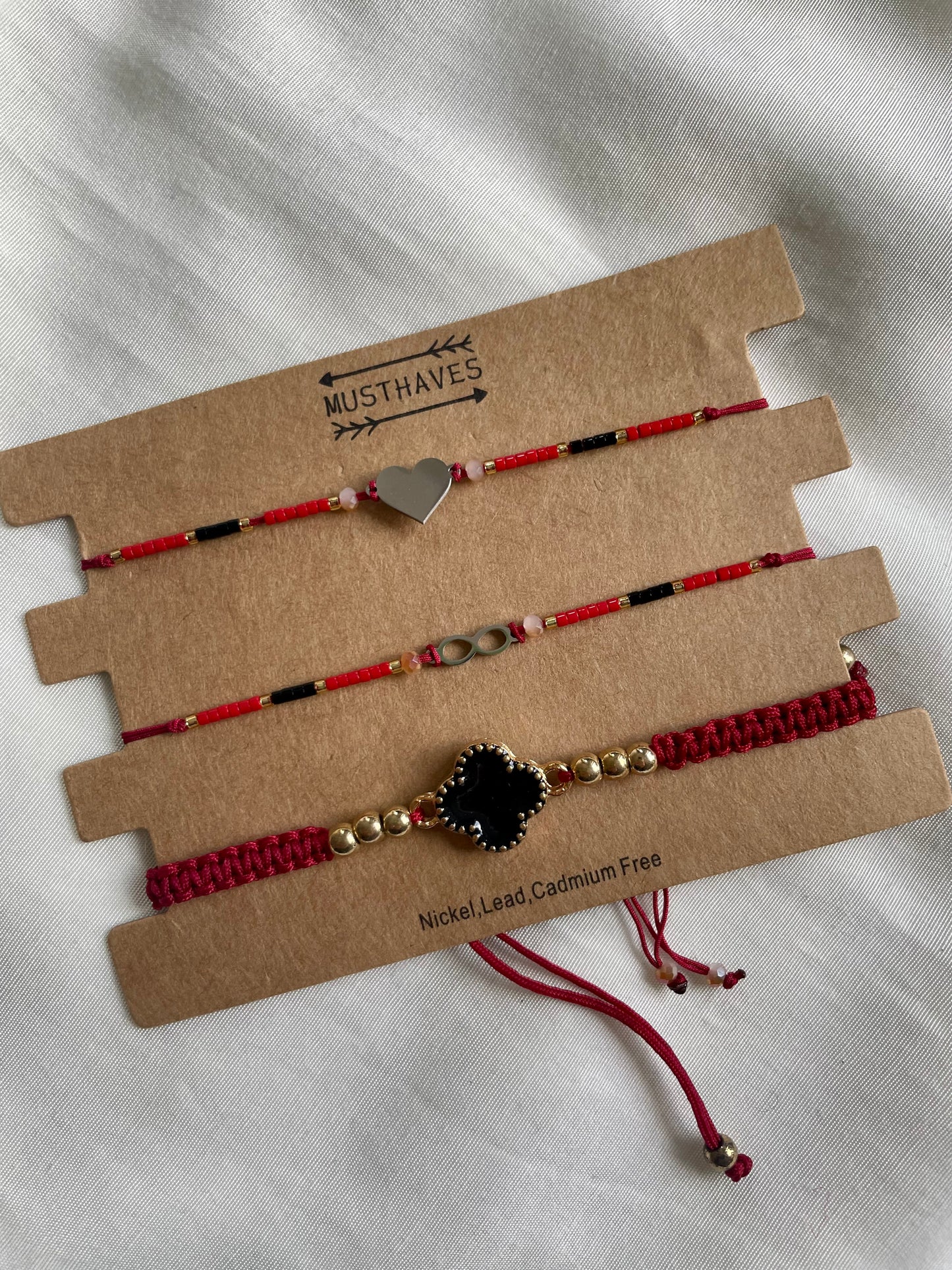 Armbandset Herz Kleeblatt Forever Silber
