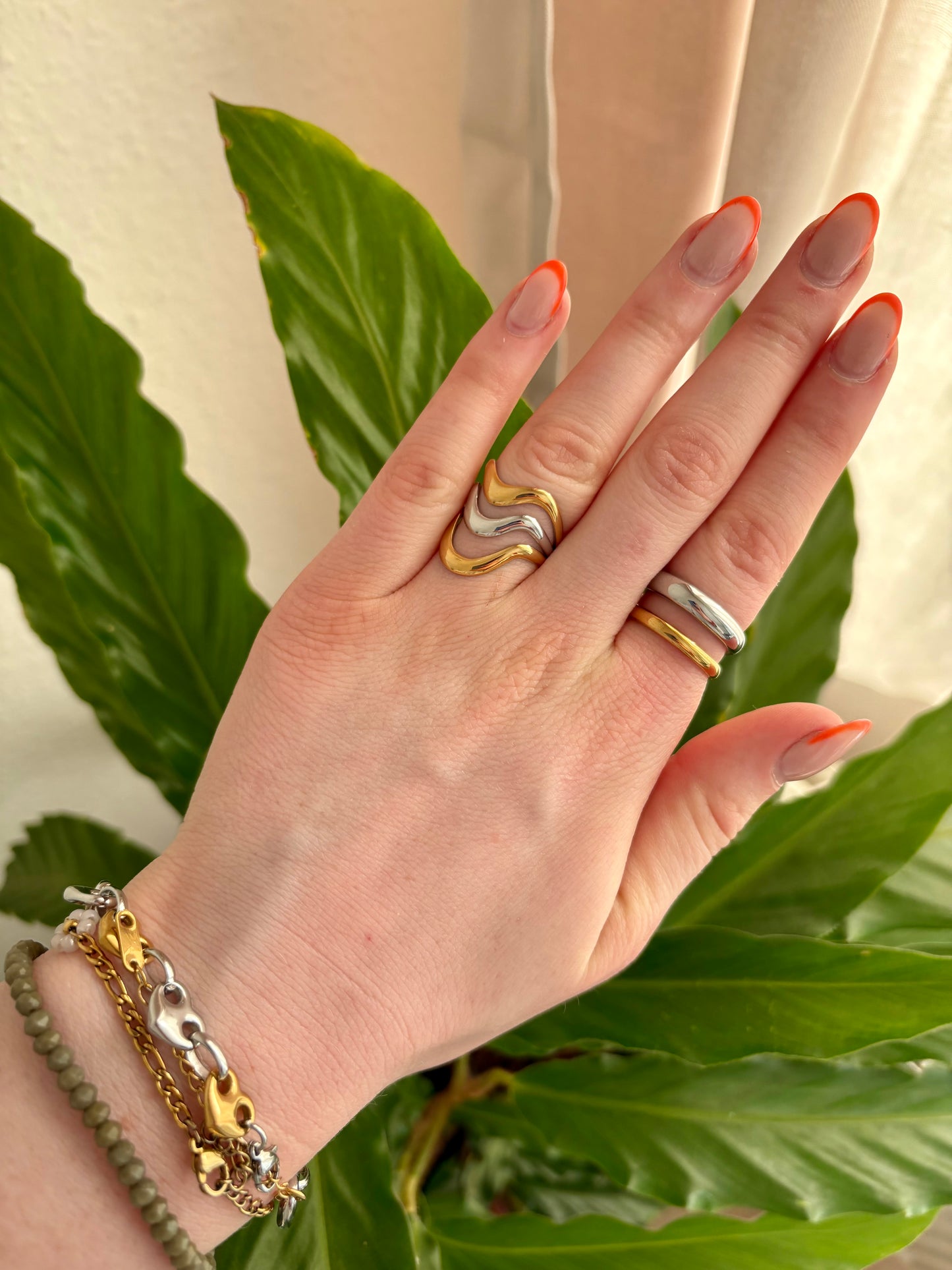 Edelstahl Ring Bicolor Line