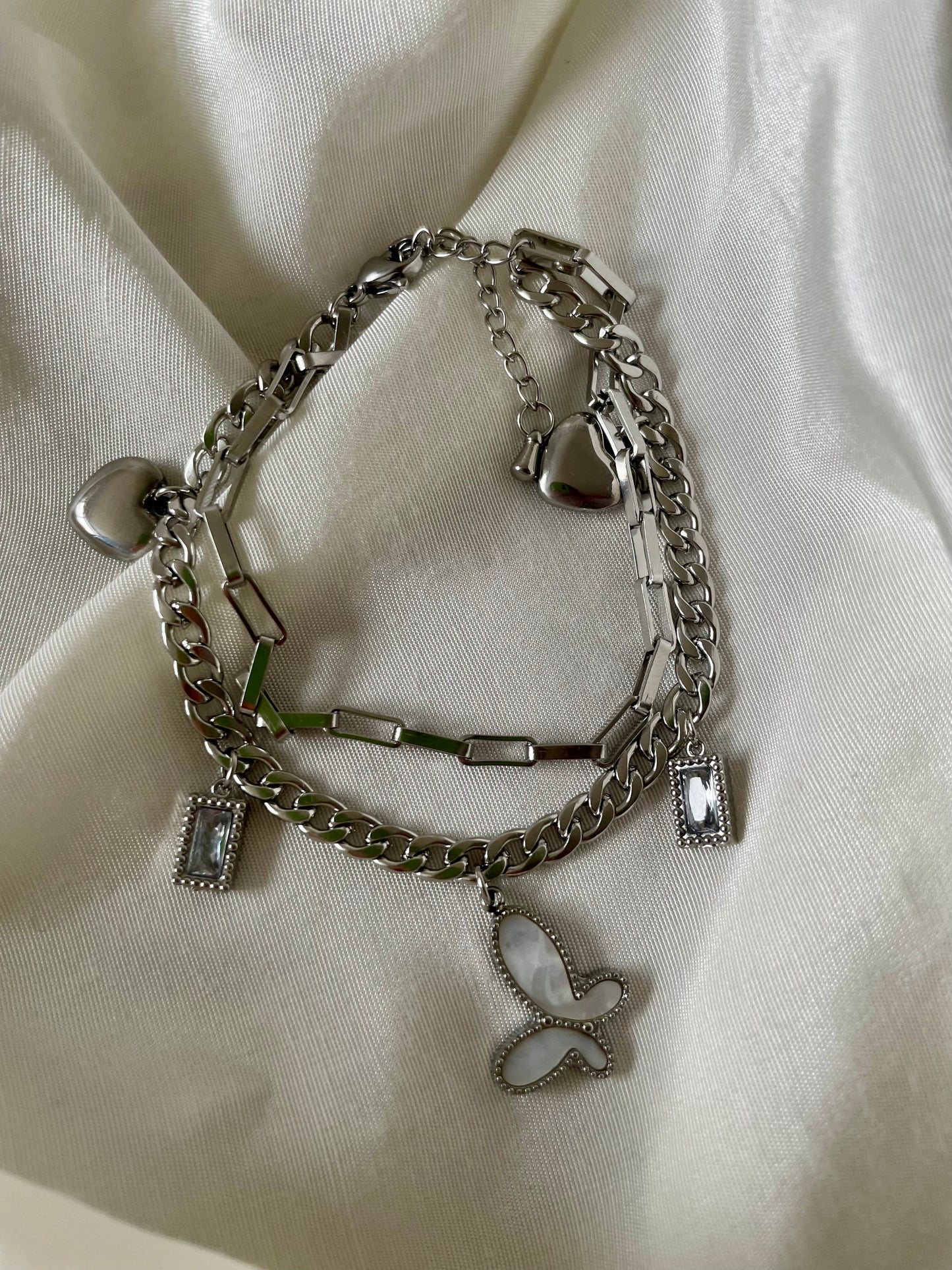 Edelstahl Armband Butterfly