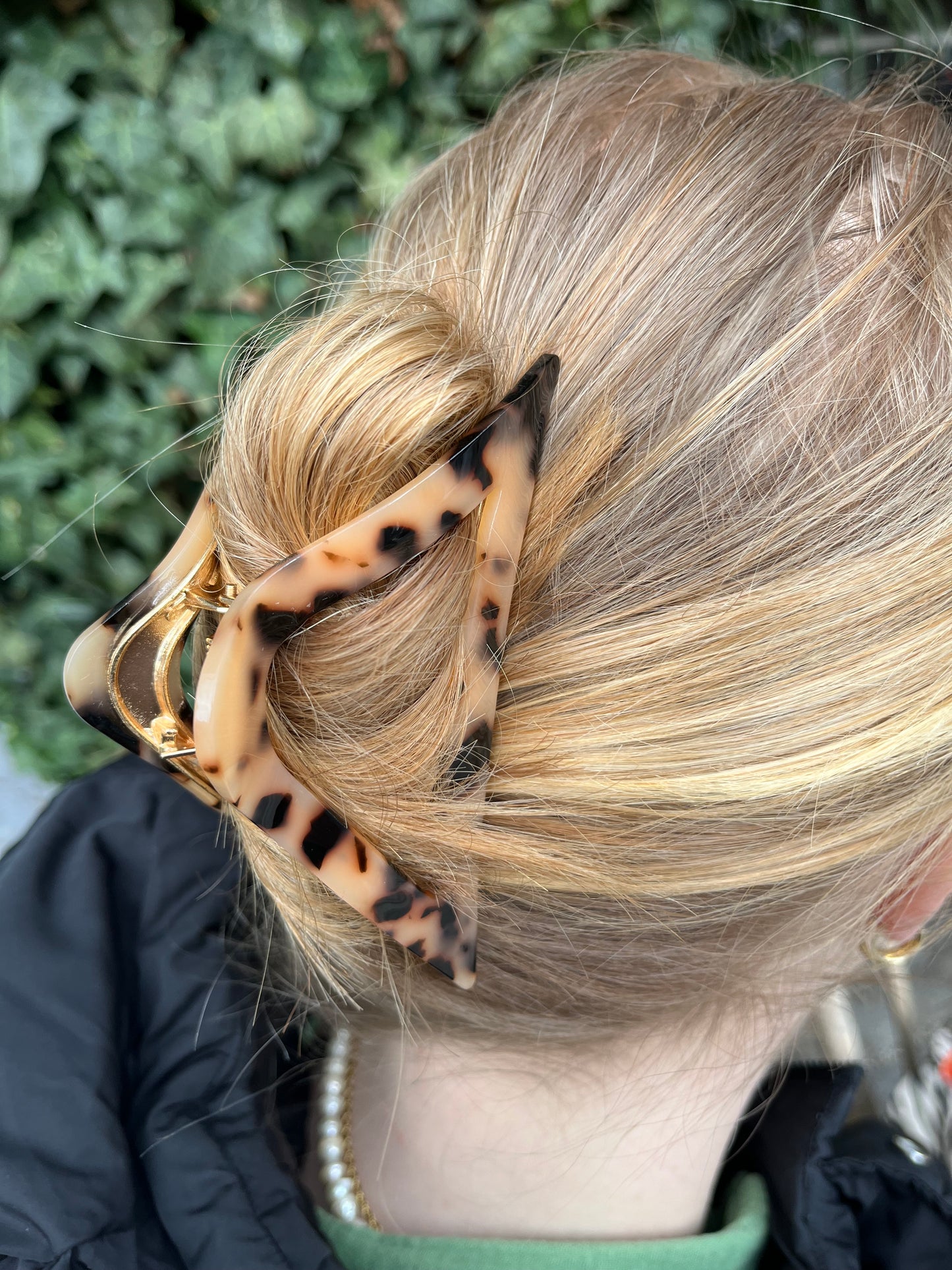 Haarspange dreieckig Metall Gold