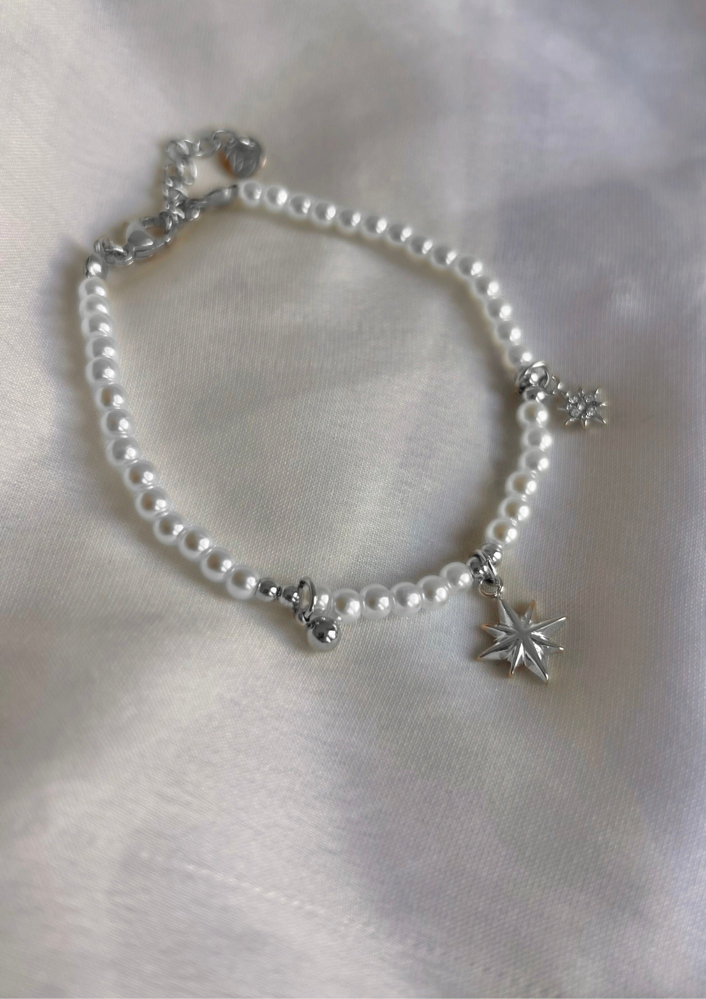 Edelstahl Armband Pearls & Stars