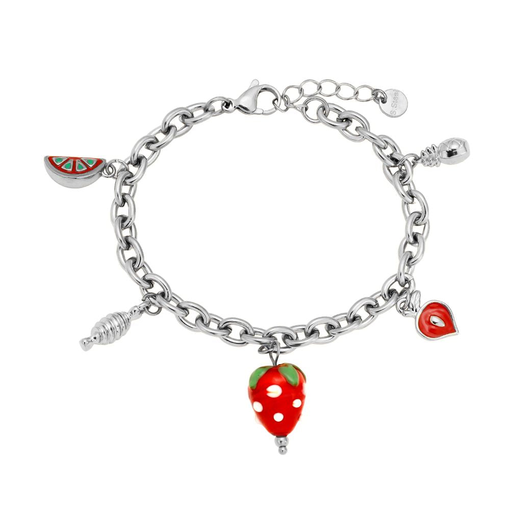 Edelstahl Armband Strawberry Hearth