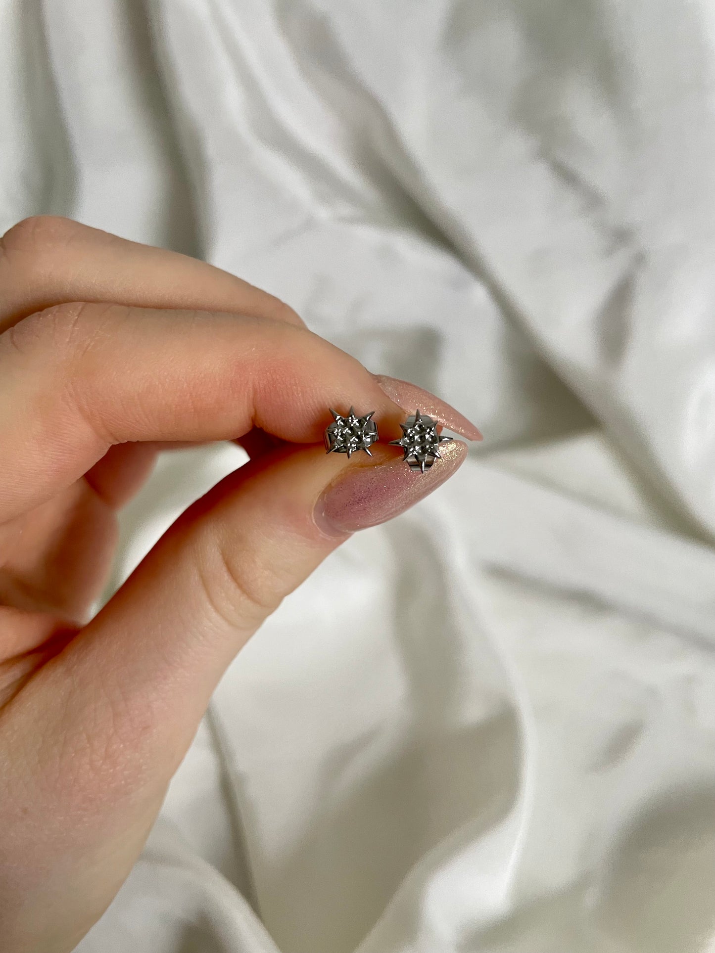 Edelstahl Ohrringstecker Star