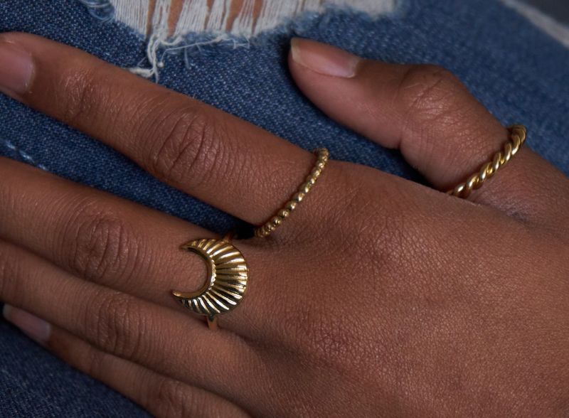 Edelstahl Ring Pearl Small