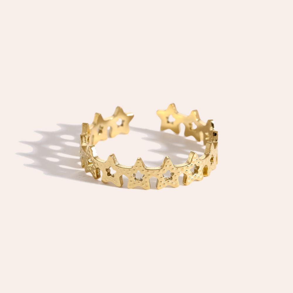 Edelstahl Ring Star