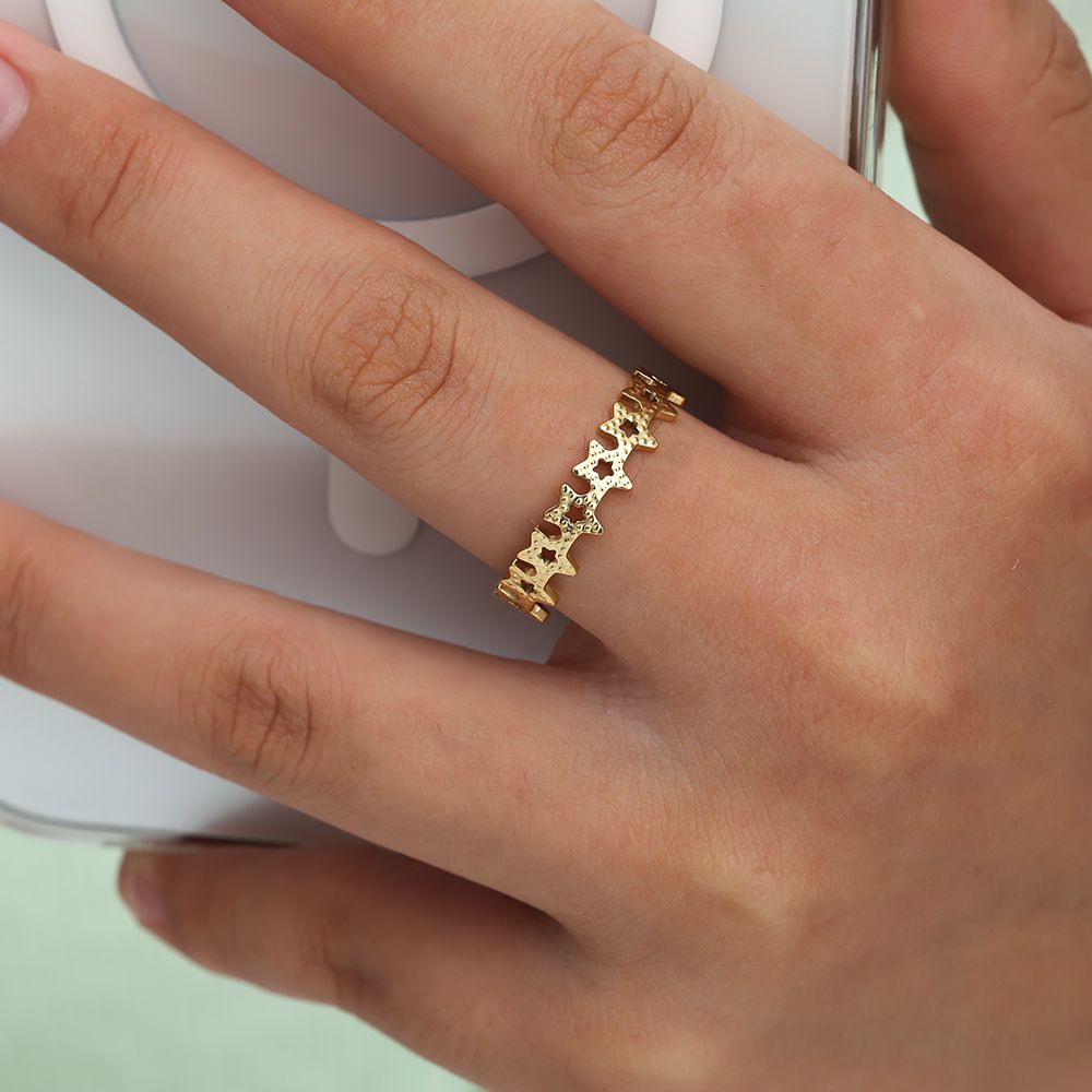 Edelstahl Ring Star