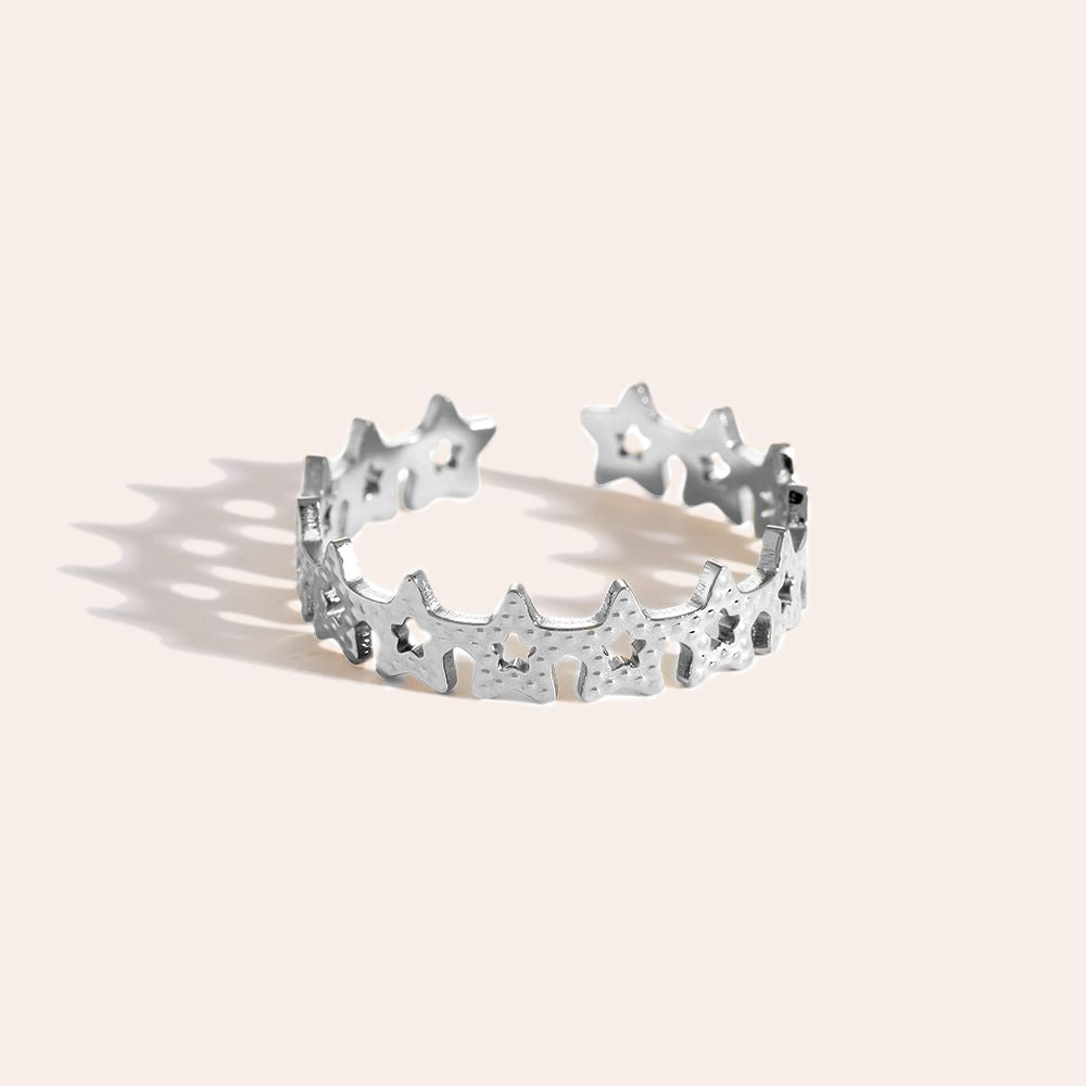 Edelstahl Ring Star