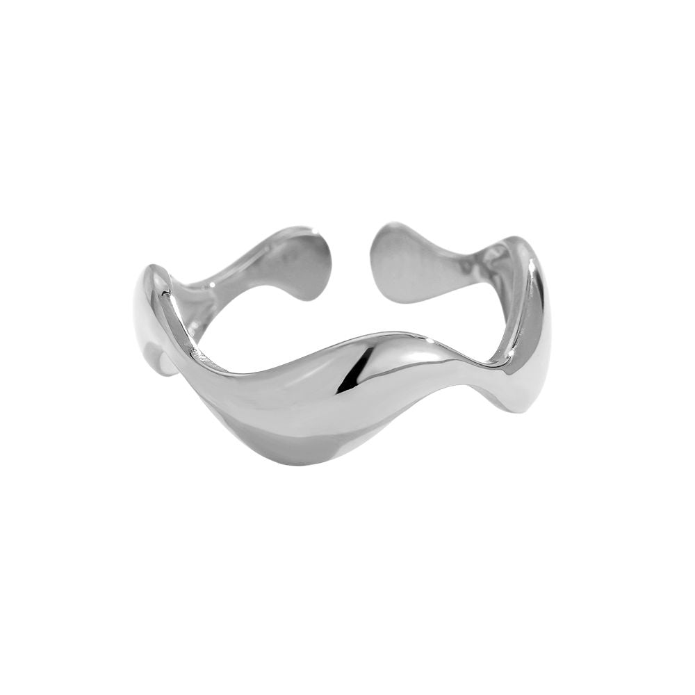 Edelstahl Ring Wave