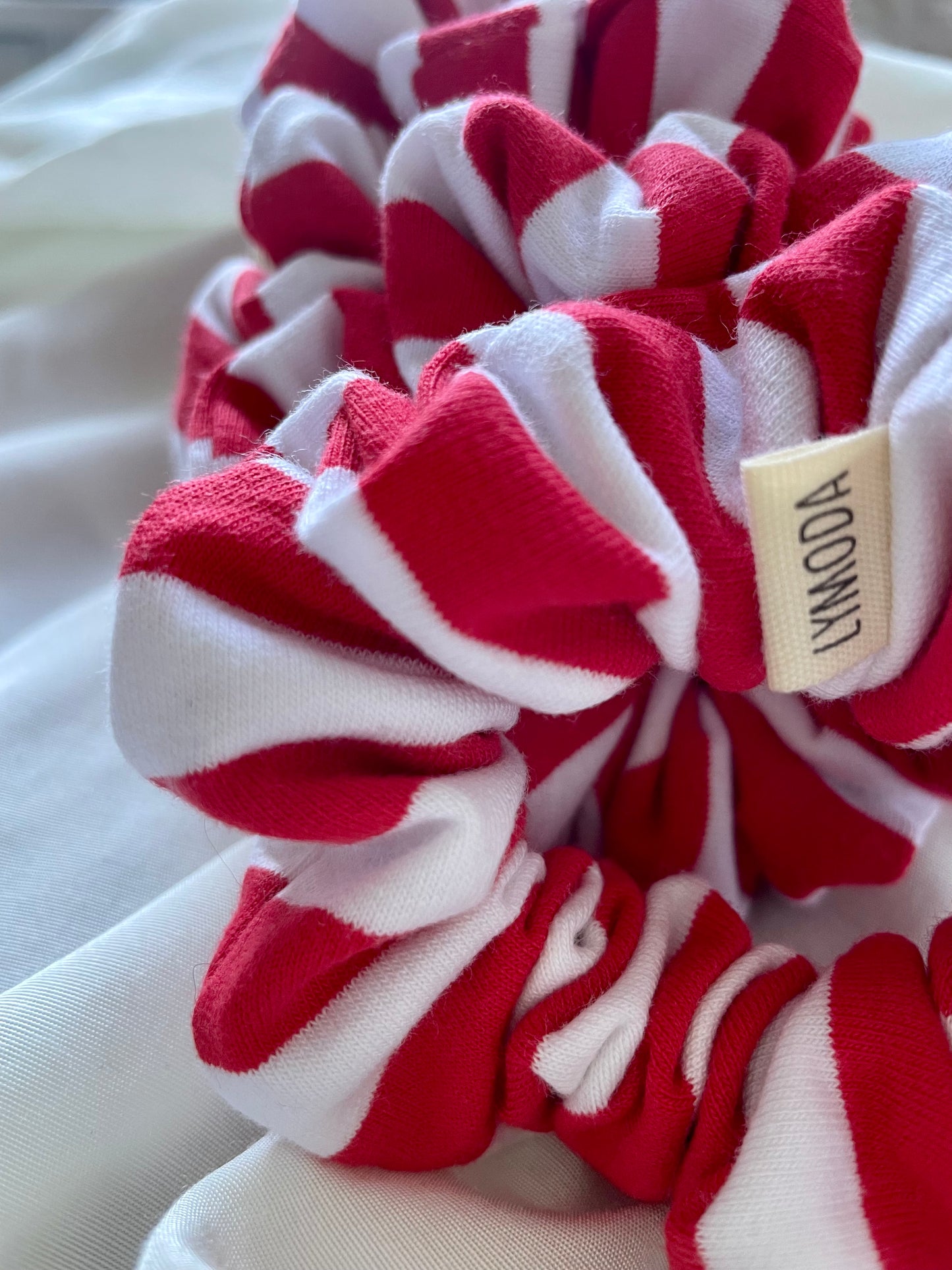 Scrunchie Rot Weiß Karneval
