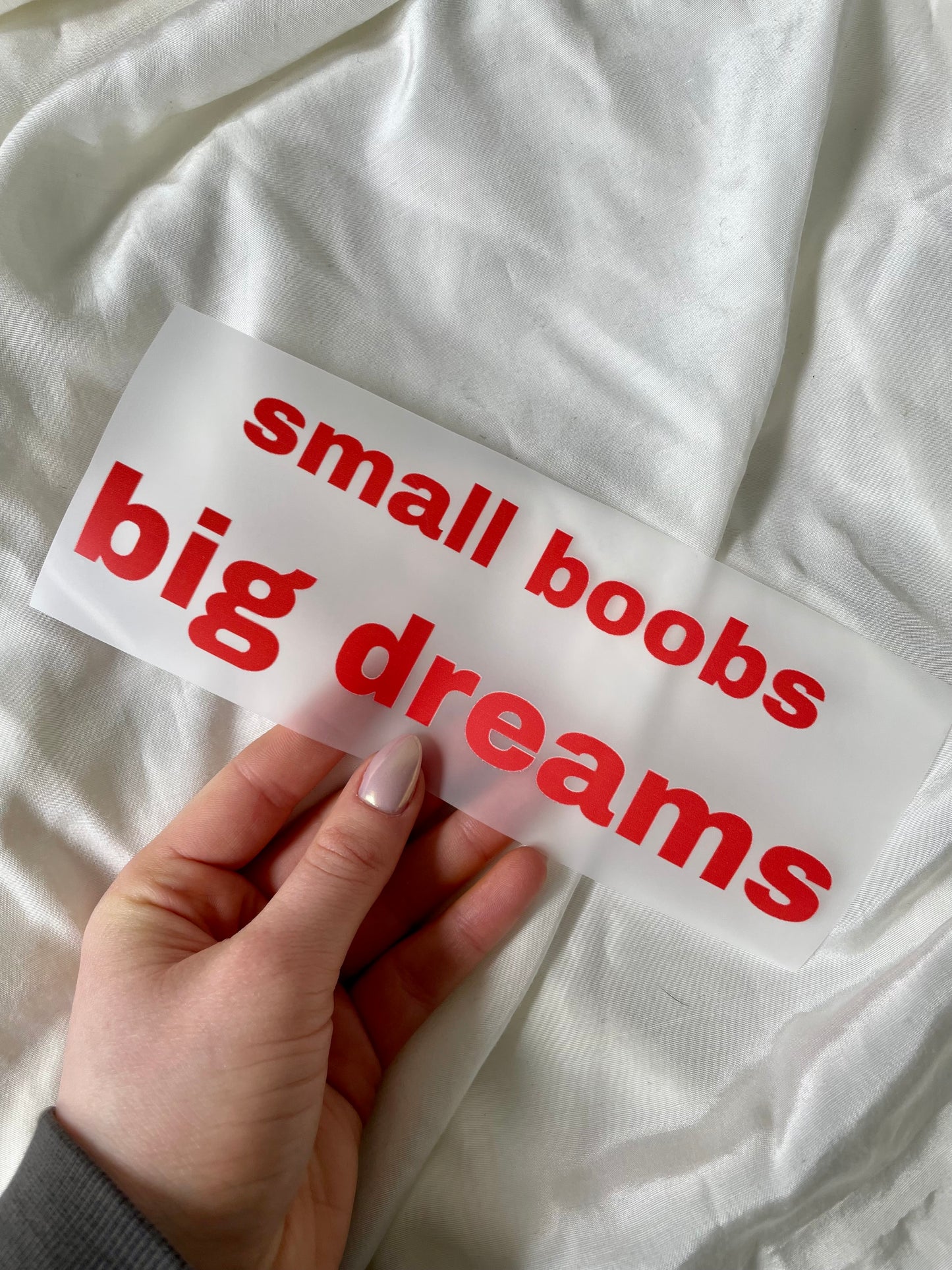 Bügelbild "Small boobs"