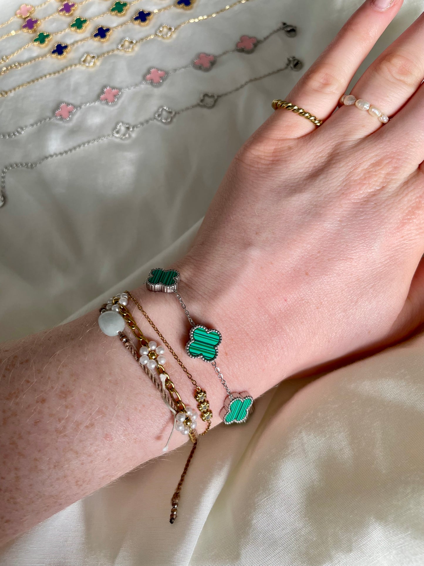 Edelstahl Armband Basic Clovers