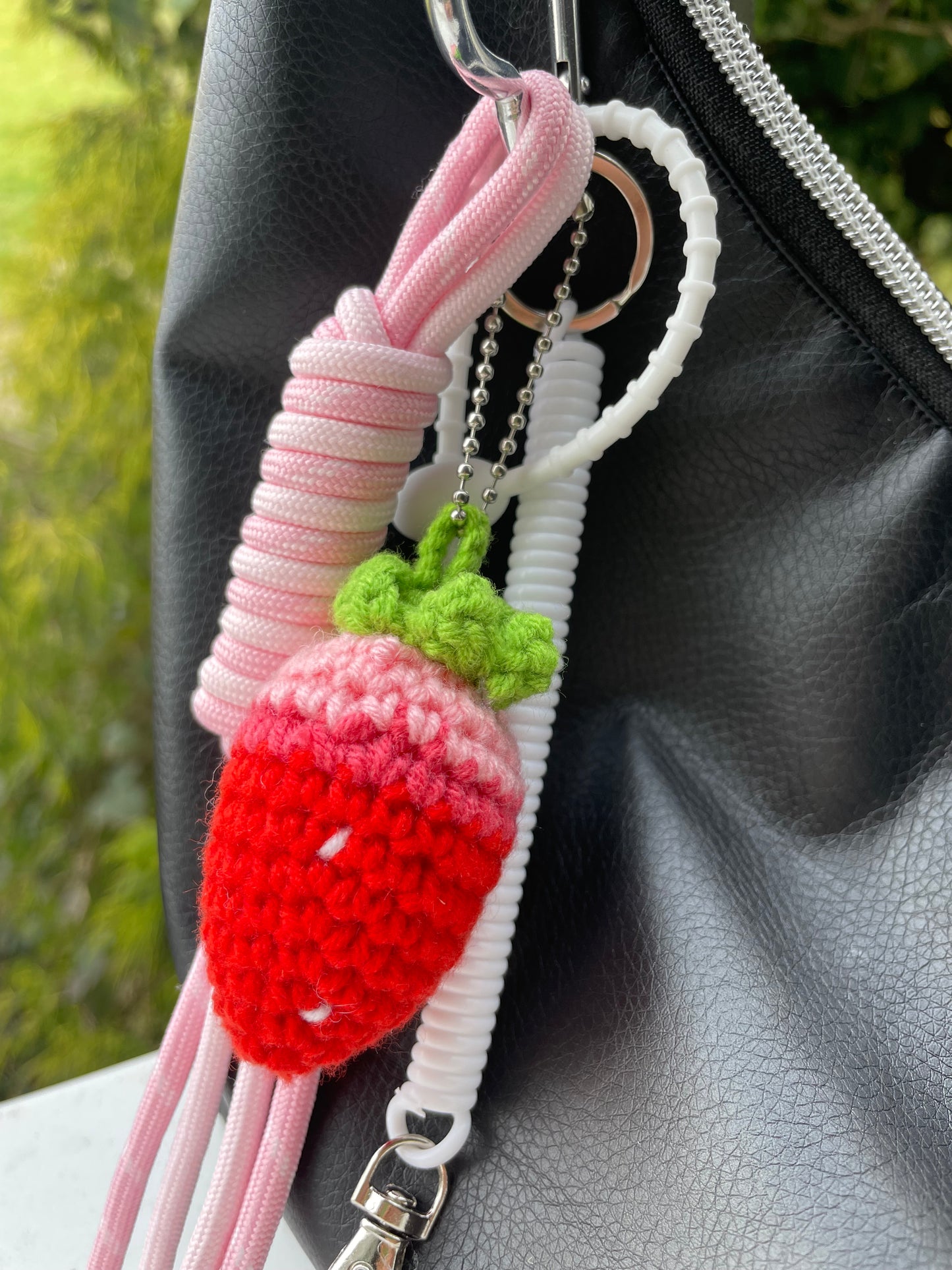 Keychain Taschenanhänger Erdbeere Rosa