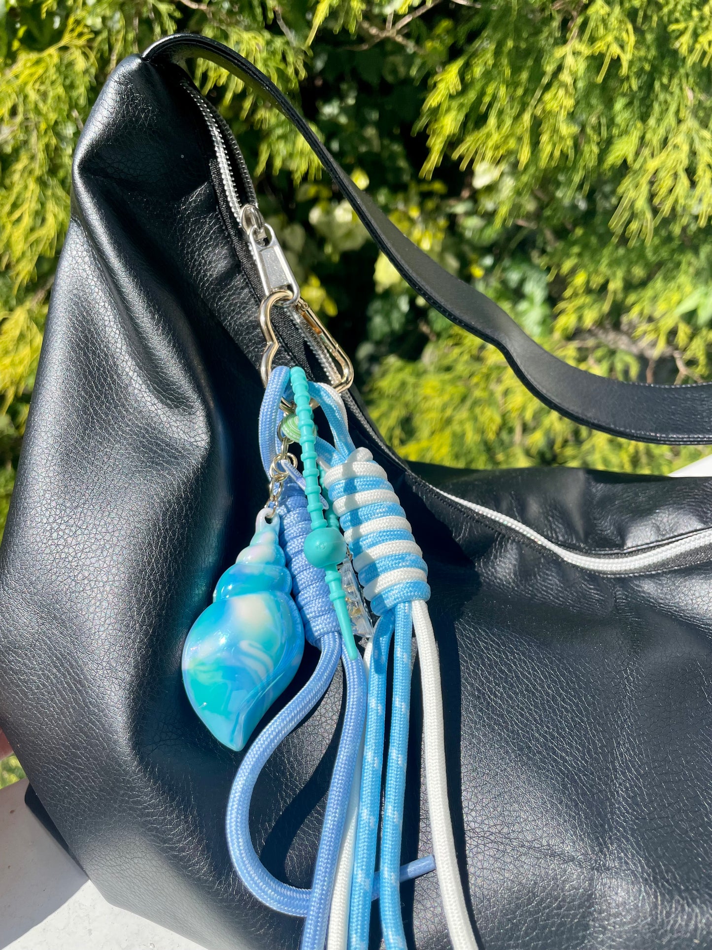 Keychain Taschenanhänger blaue Muschel