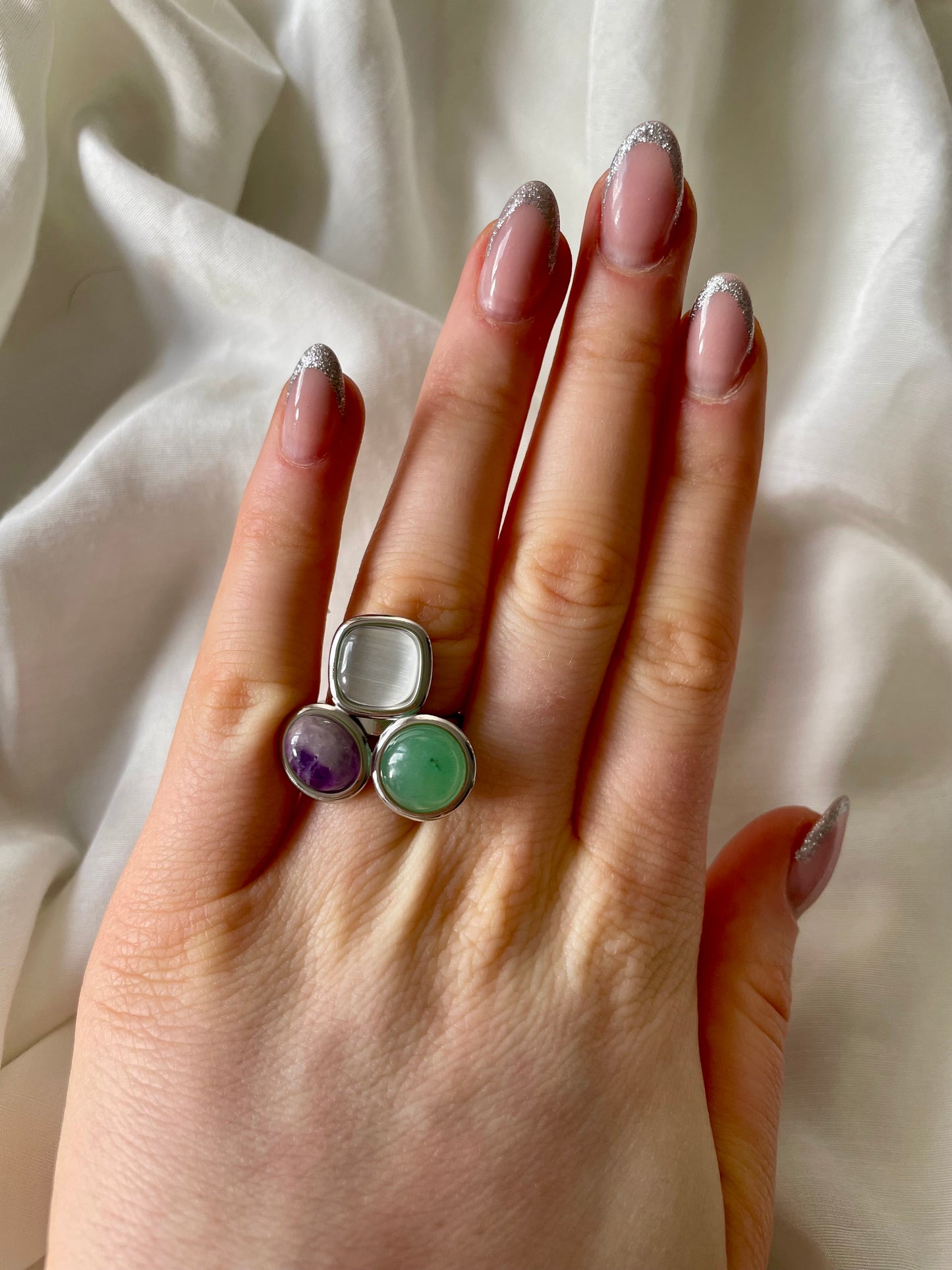 Edelstahl Ring Stone