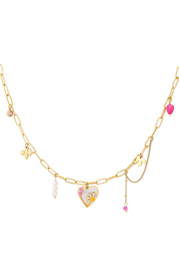 Edelstahl Kette Flower Blossom