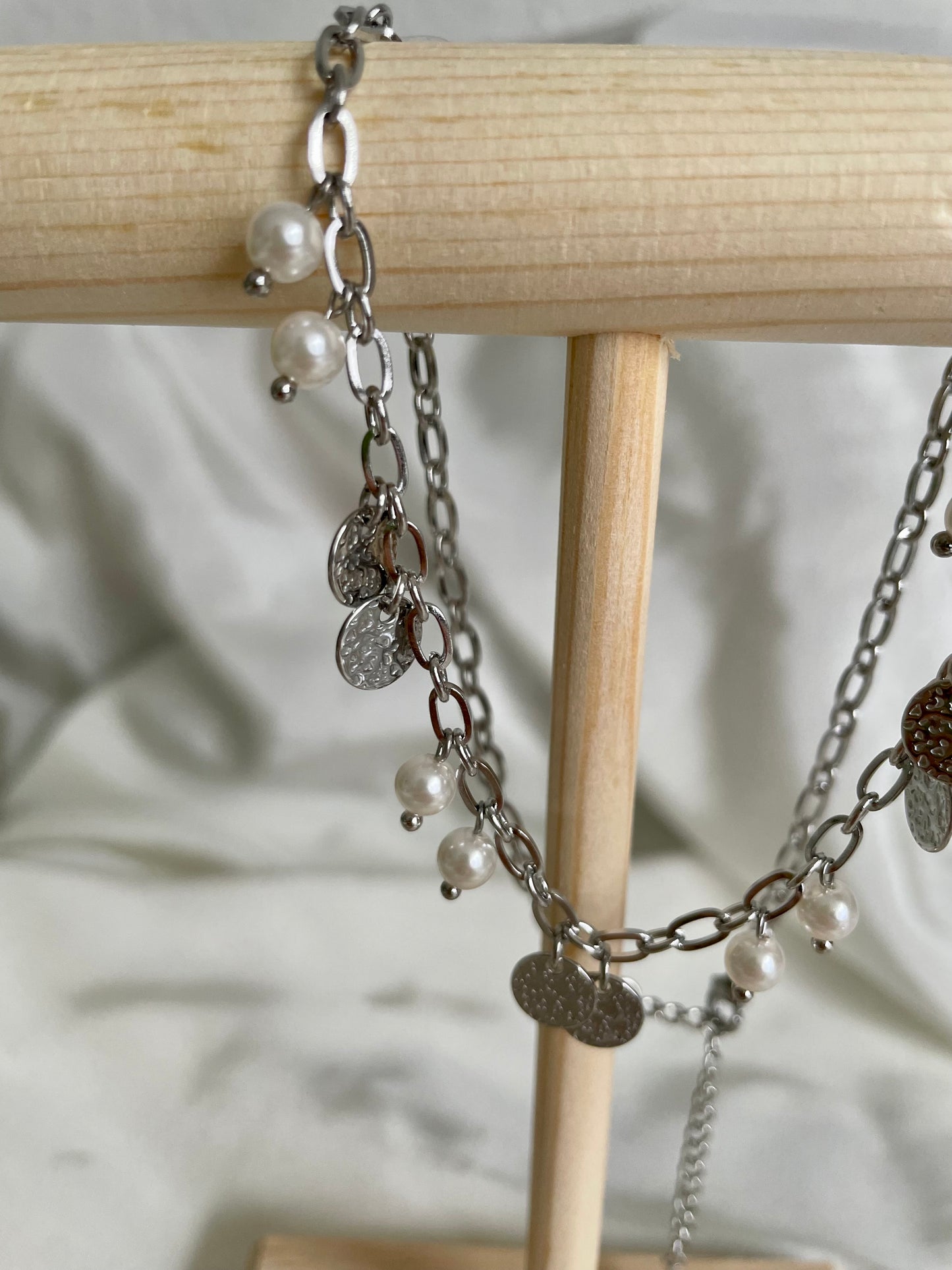 Edelstahl Kette Glücksperle