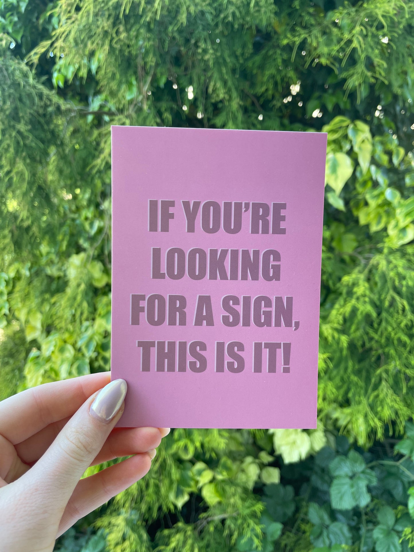 Postkarte "Sign"