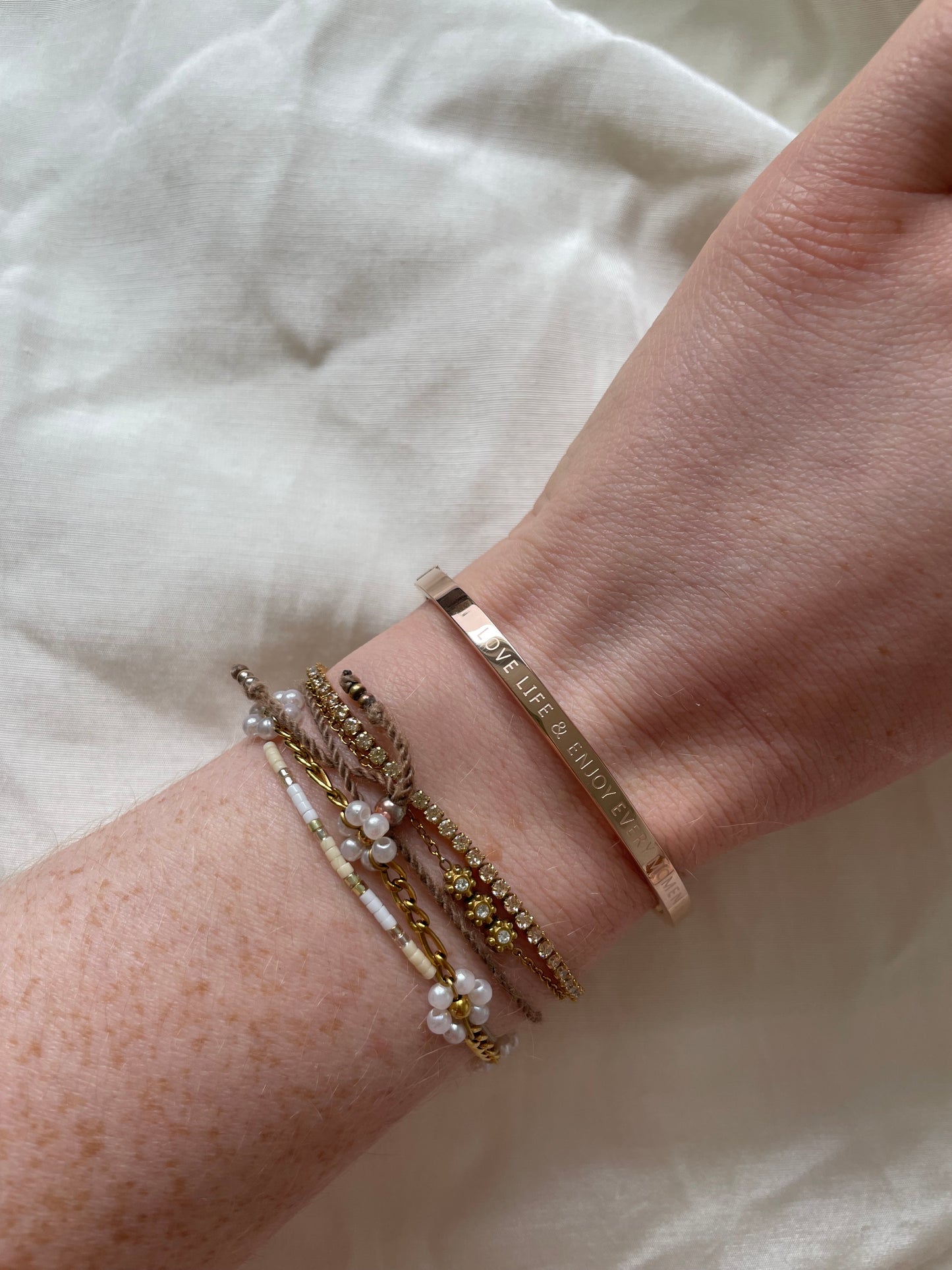 Edelstahl Armband Quote Rose
