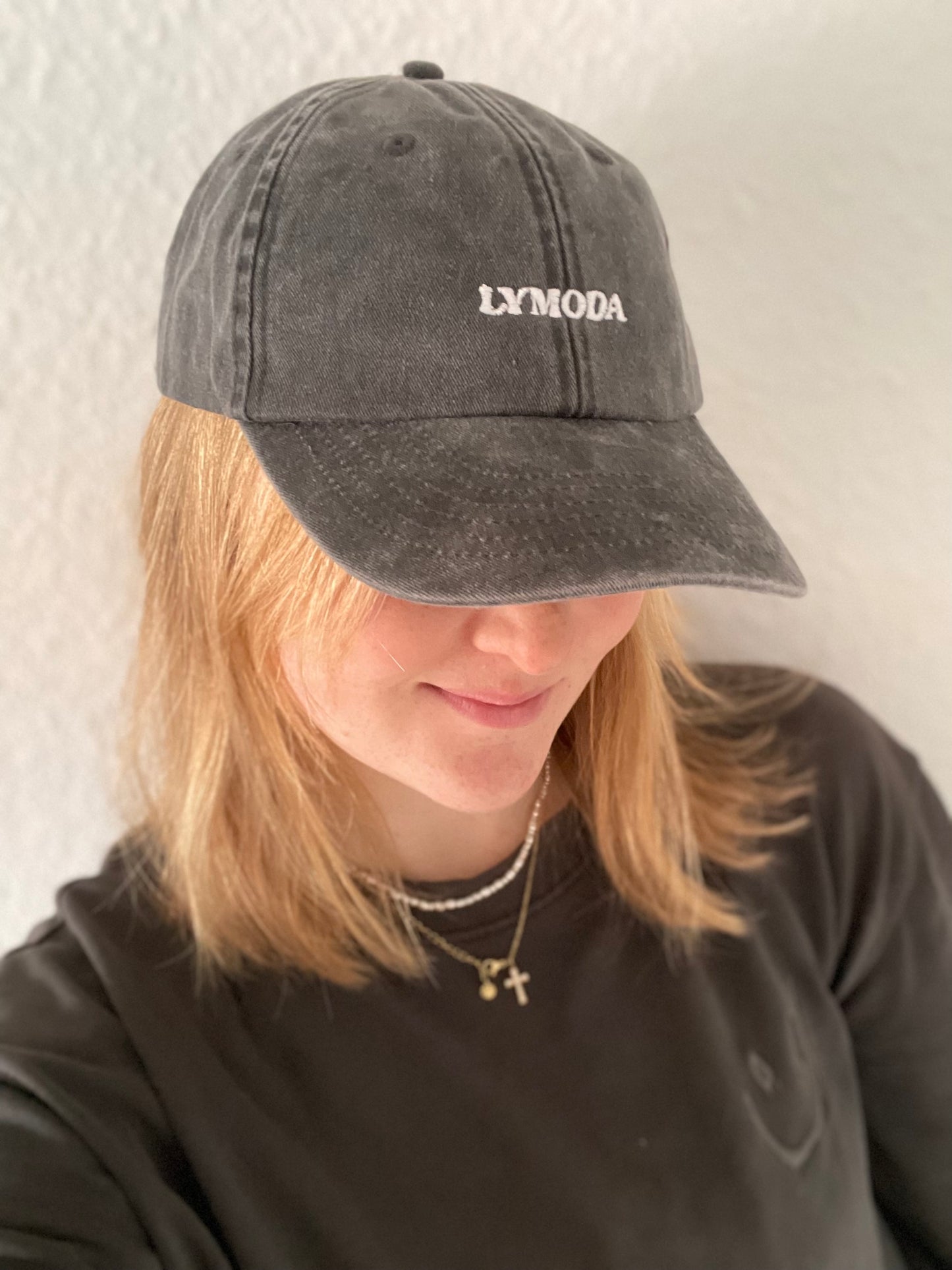 Vintage Cap - Lymoda Schwarz Weiß