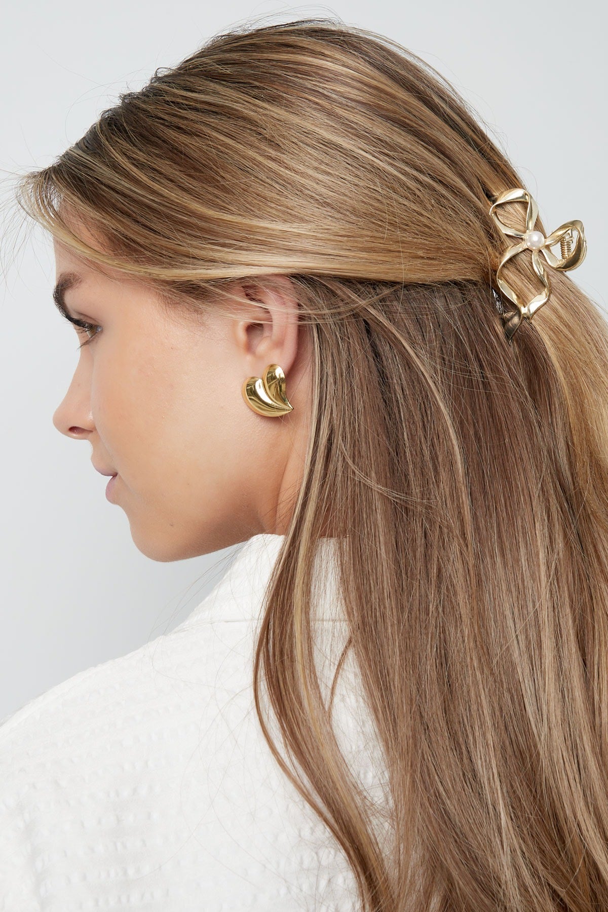 Haarspange Mini Schleife Gold
