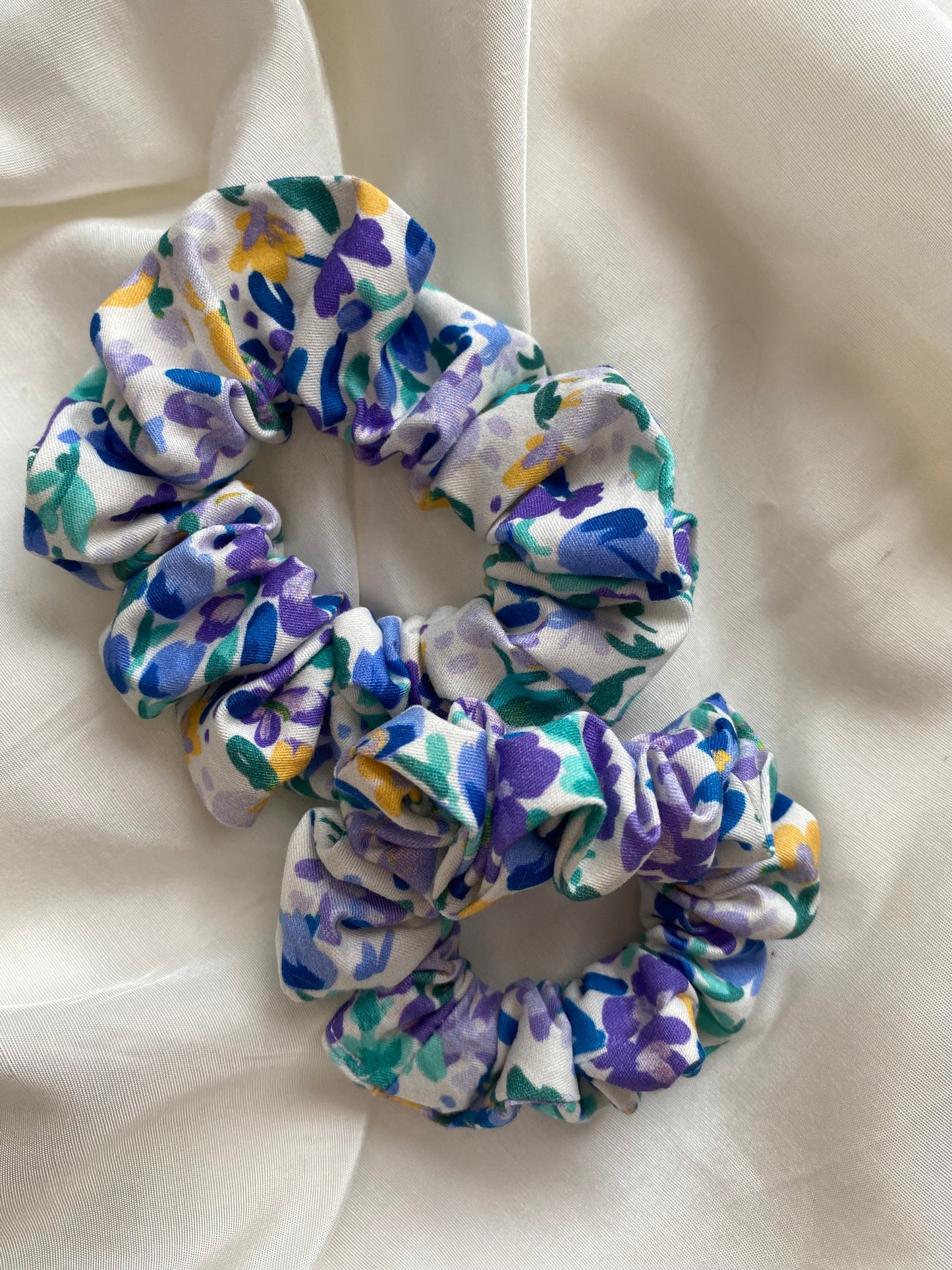 Scrunchie Set Blau Frühling