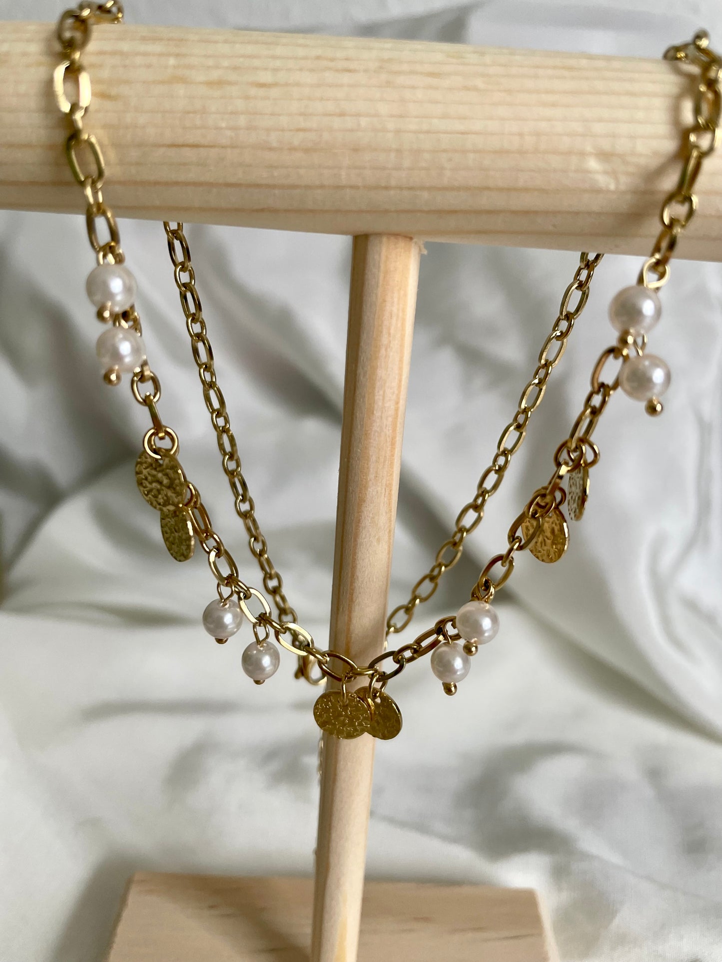 Edelstahl Kette Glücksperle