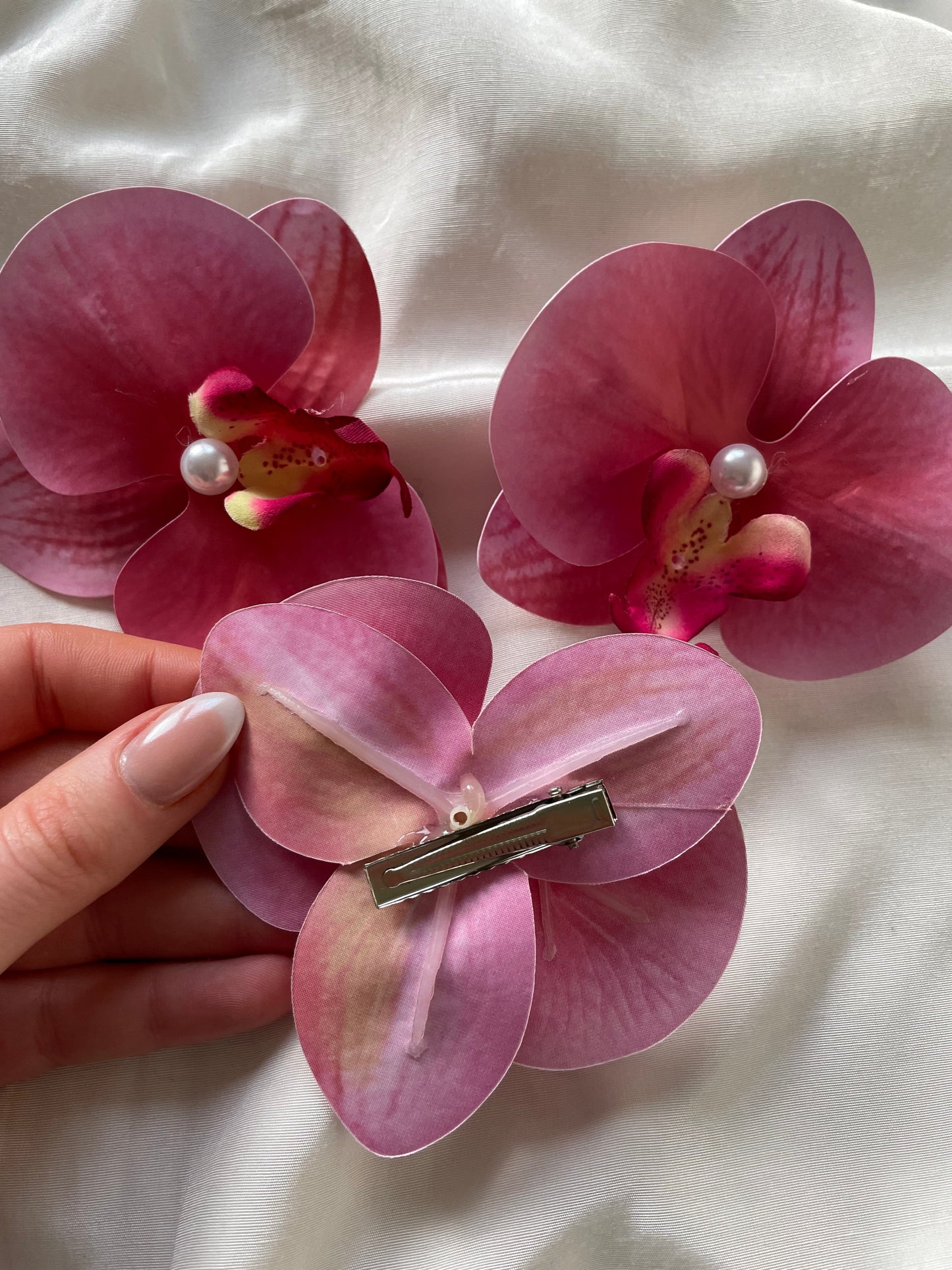 Blumen Haarspange Orchidee