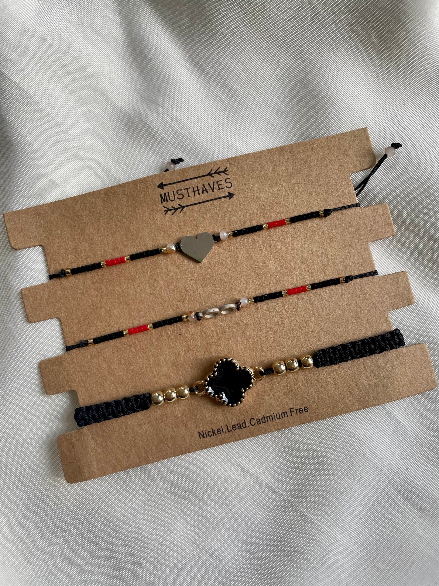 Armbandset Herz Kleeblatt Forever Silber