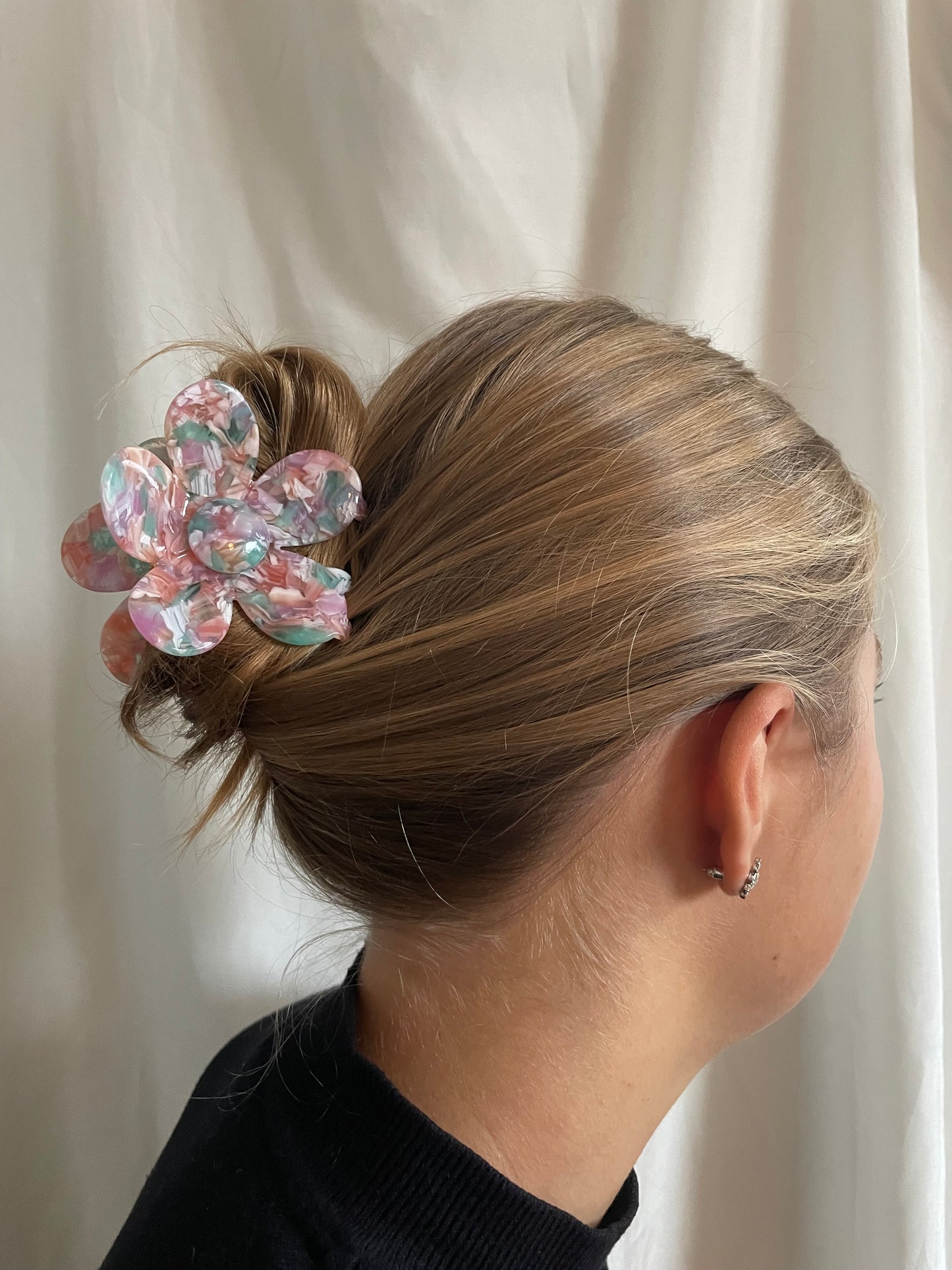 Blumen Spange Groß