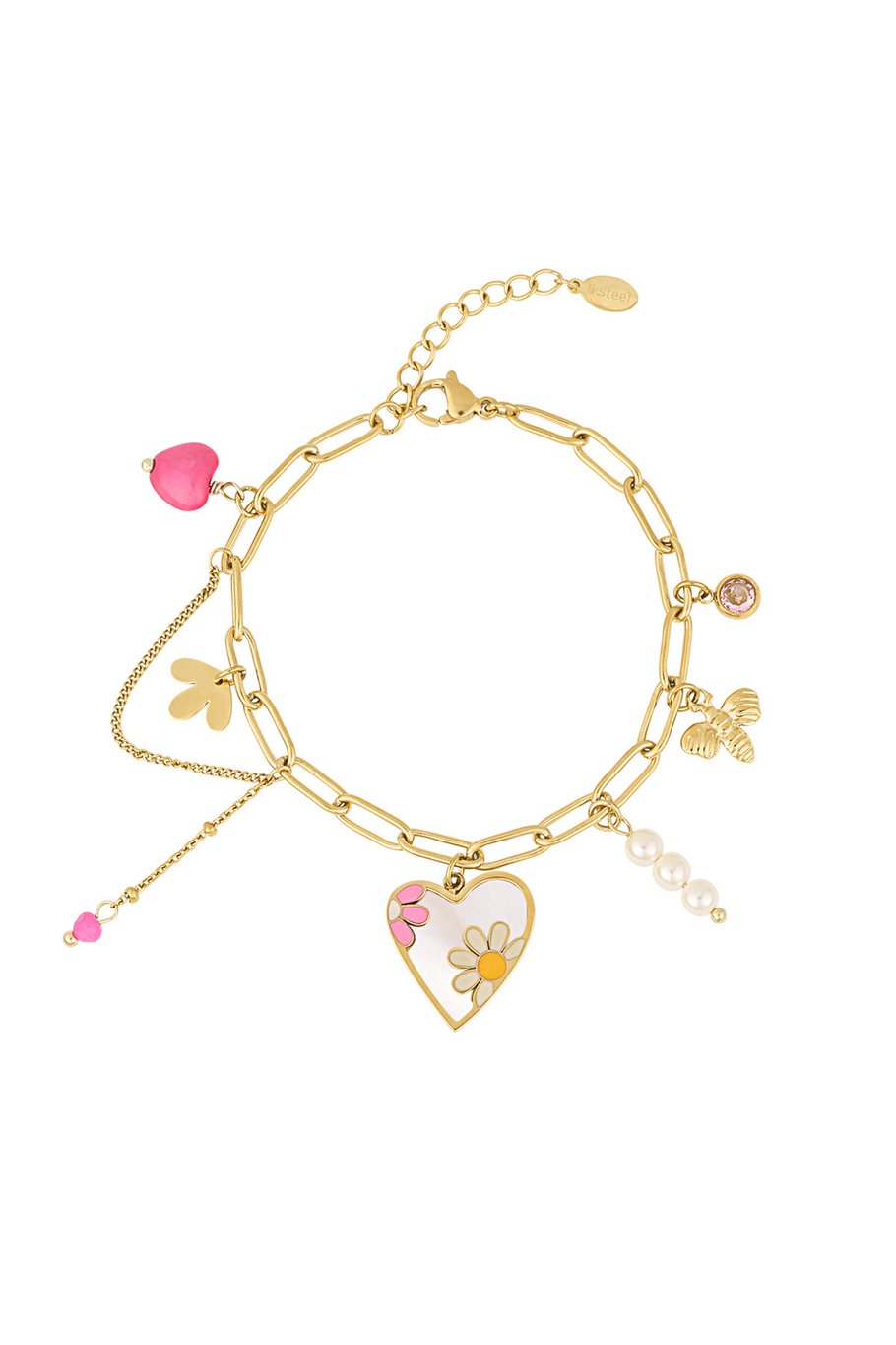 Edelstahl Kette Flower Blossom