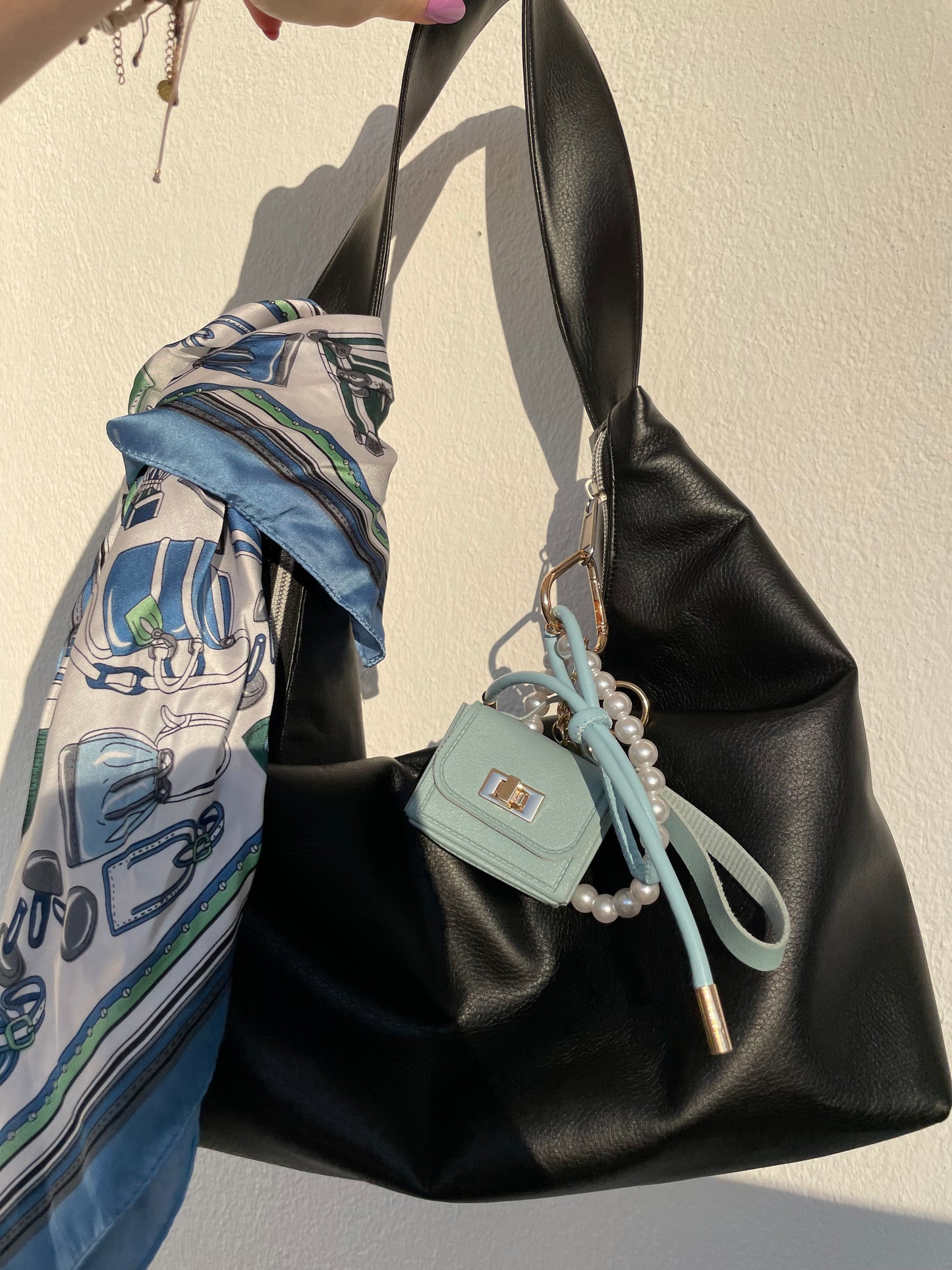 Keychain Taschenanhänger Blue Bag & Silk