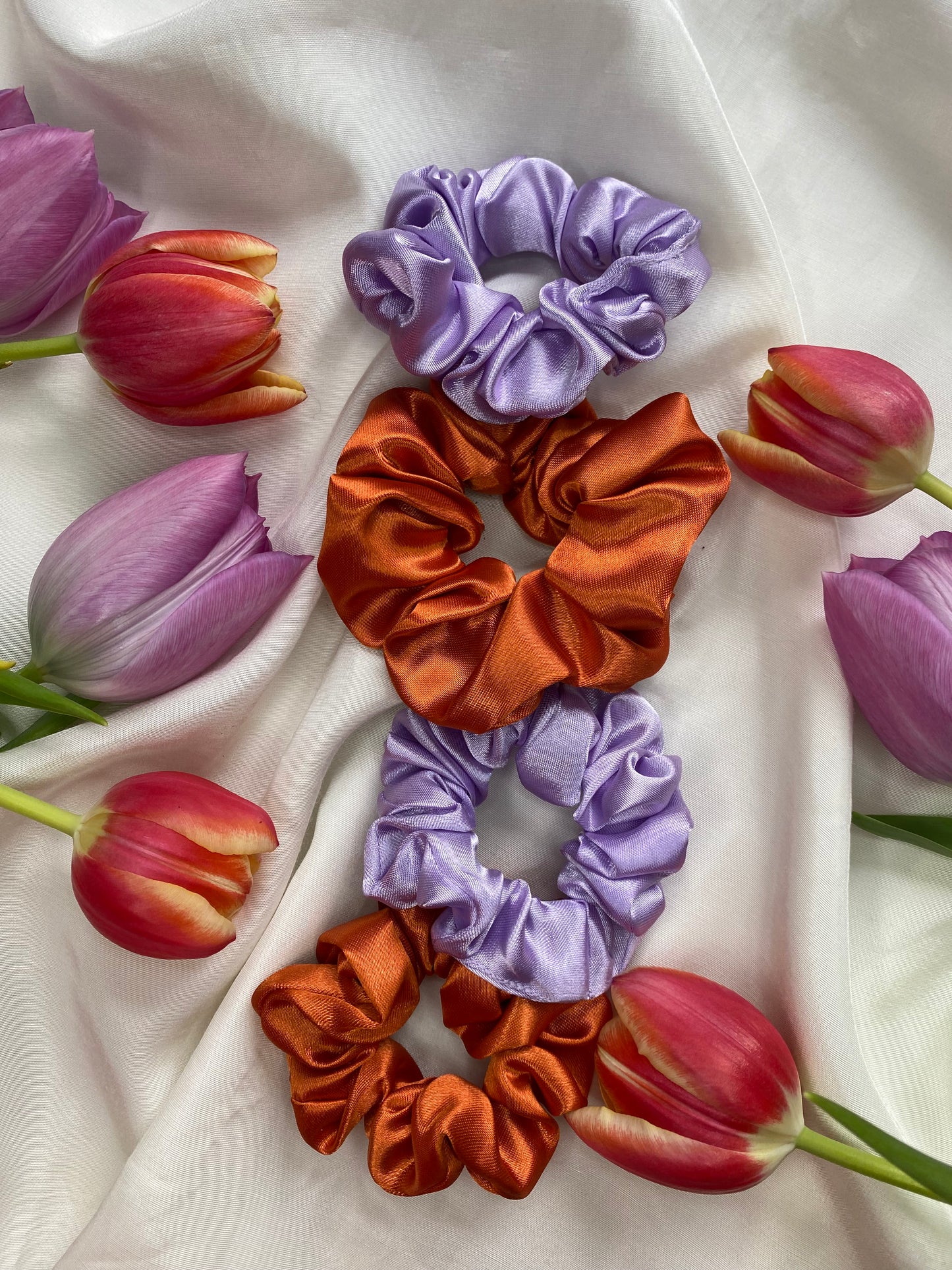 Scrunchie Orange Satin