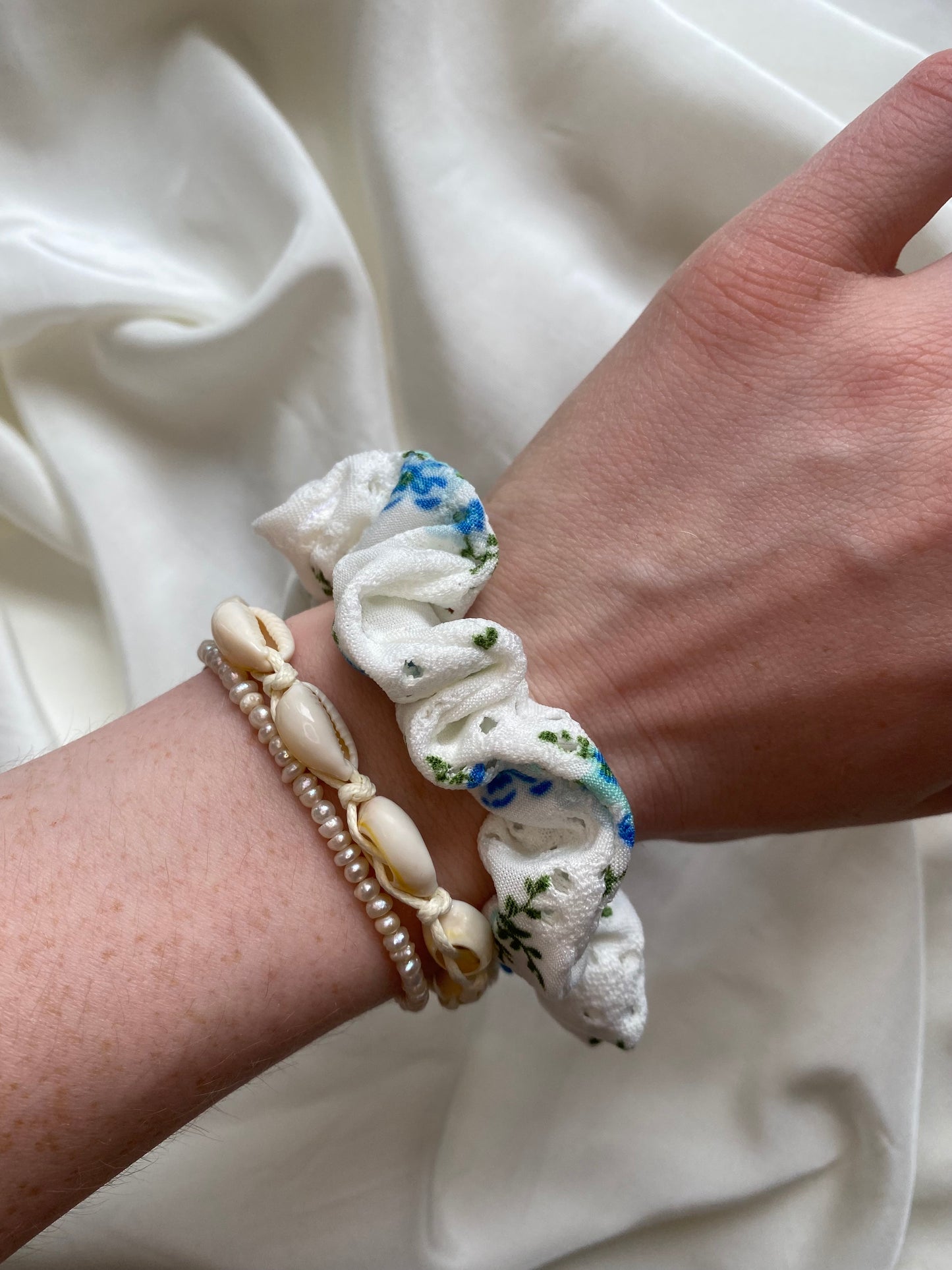 Scrunchie Set Blau Frühling