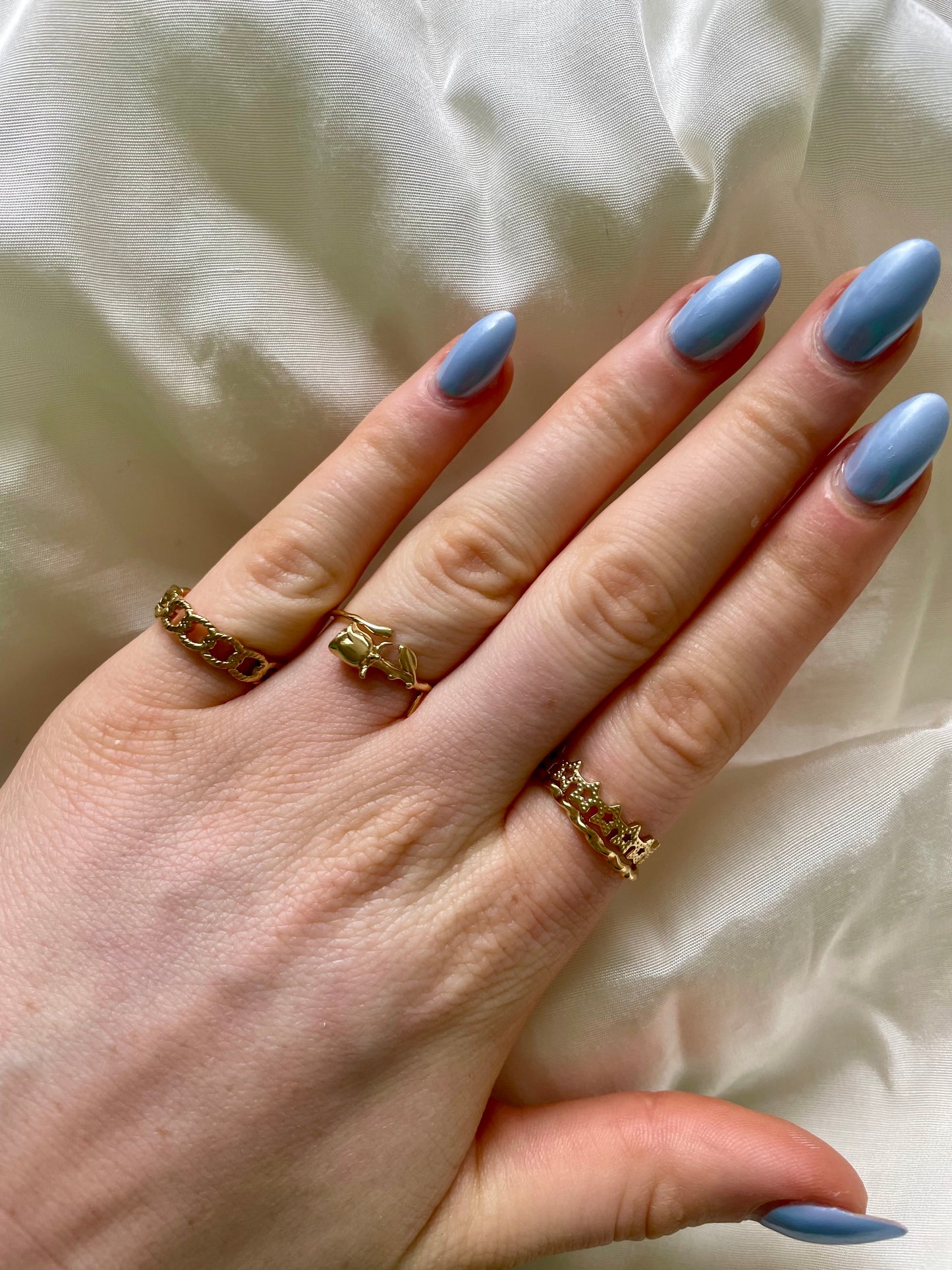 Edelstahl Ring Rose
