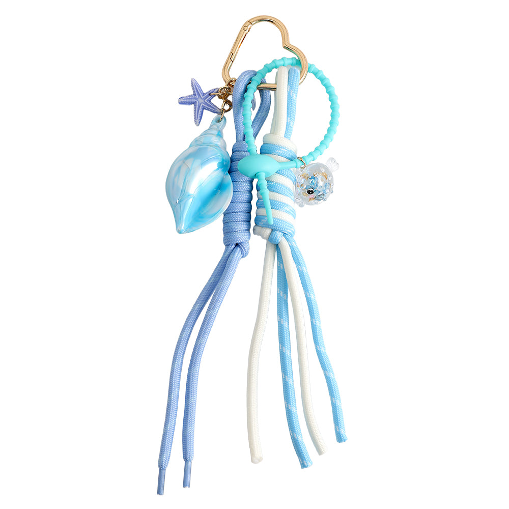 Keychain Taschenanhänger blaue Muschel