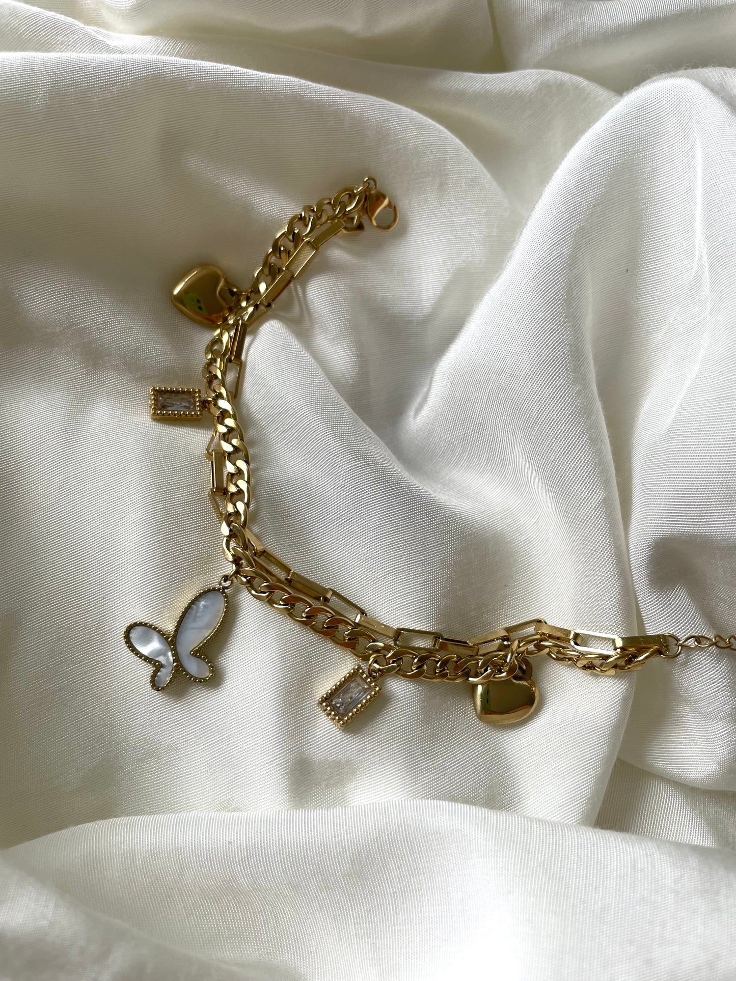 Edelstahl Armband Butterfly