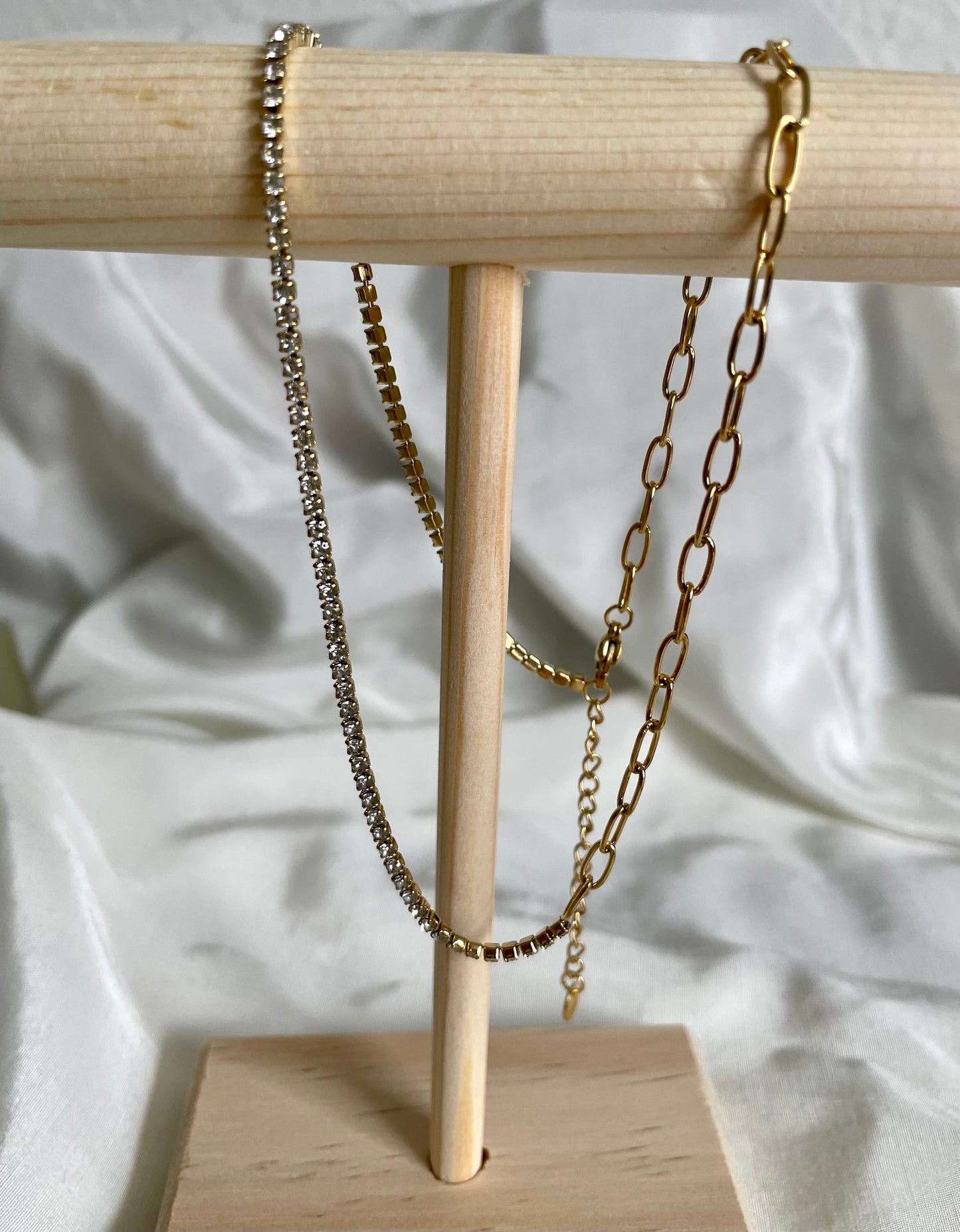 Edelstahl Kette Half Glitter